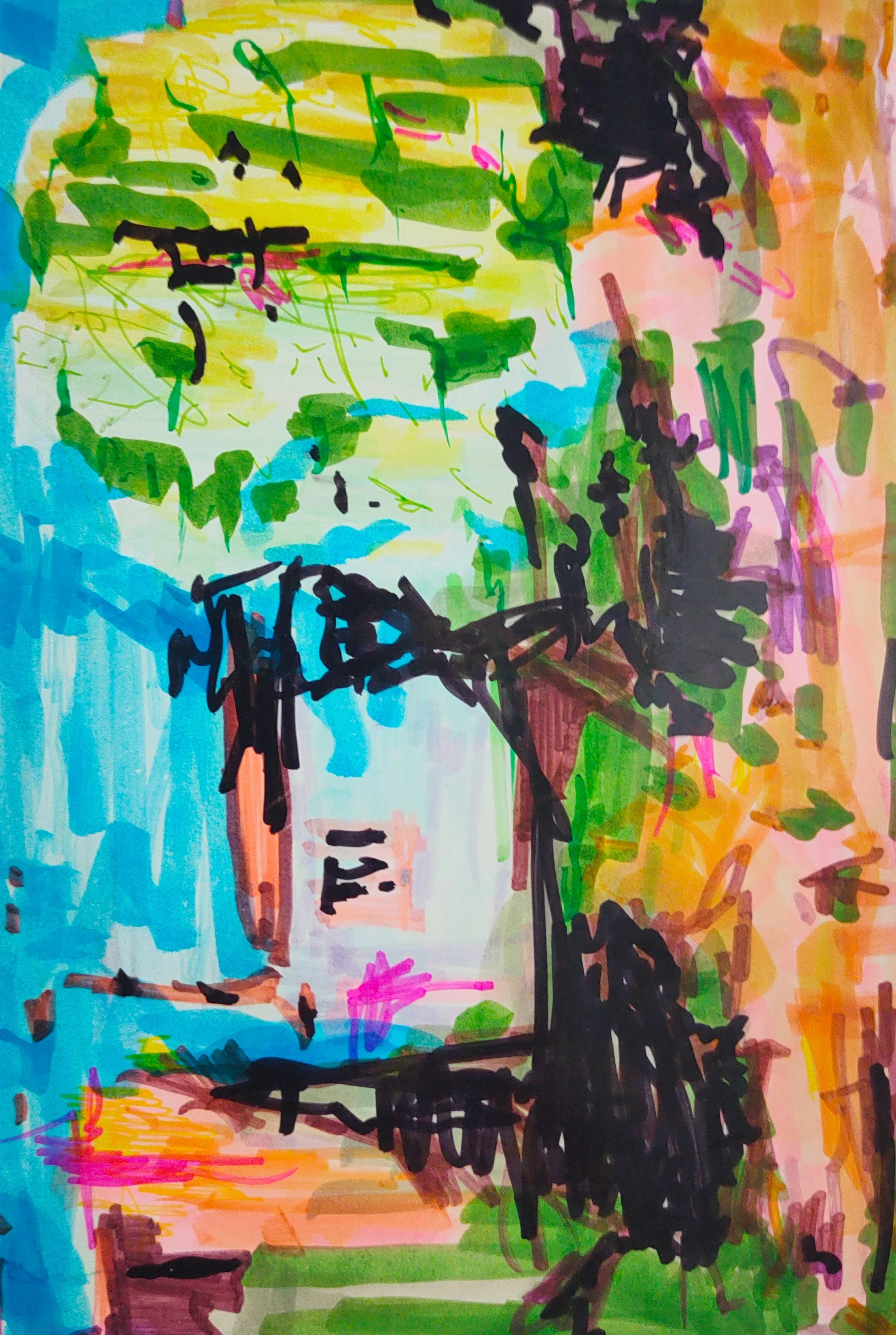 Untitled Drawing / Pen and Marker on Inkjet Paper / 10.16 cm x 15.24 cm /2010