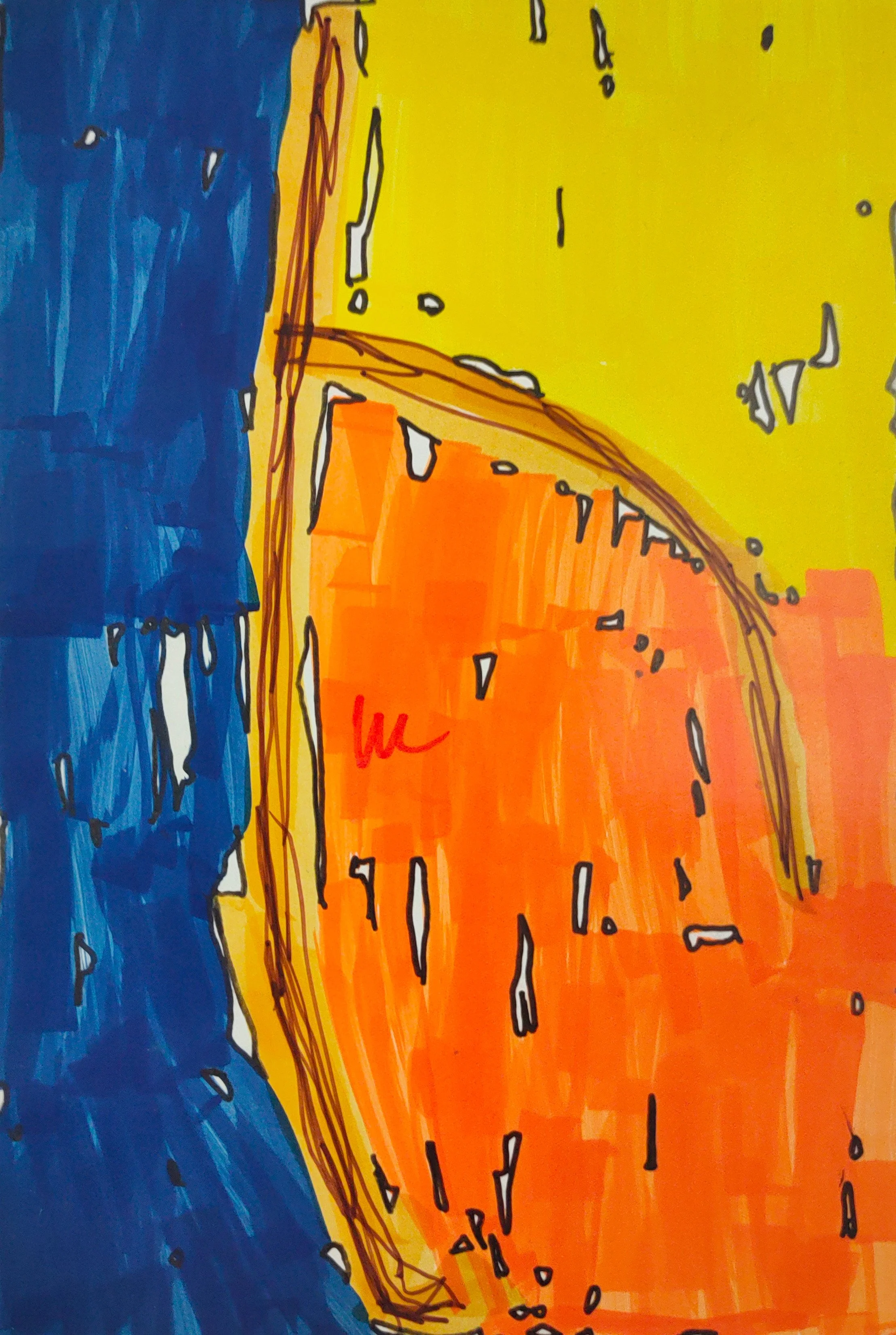 Untitled Drawing / Pen and Marker on Inkjet Paper / 10.16 cm x 15.24 cm /2010