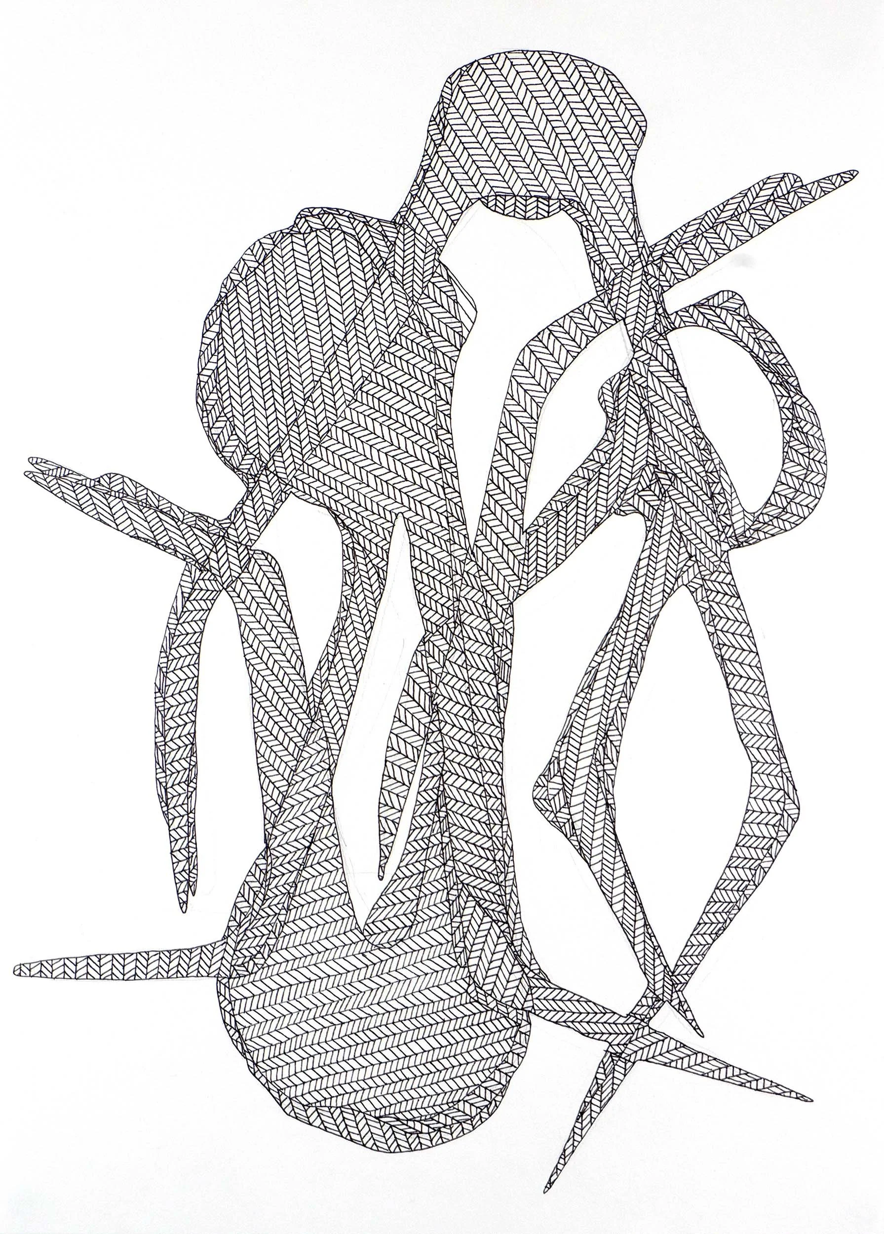 Untitled Drawing / Ink and Pencil on Watercolour Paper / 29 cm x 42cm /2022