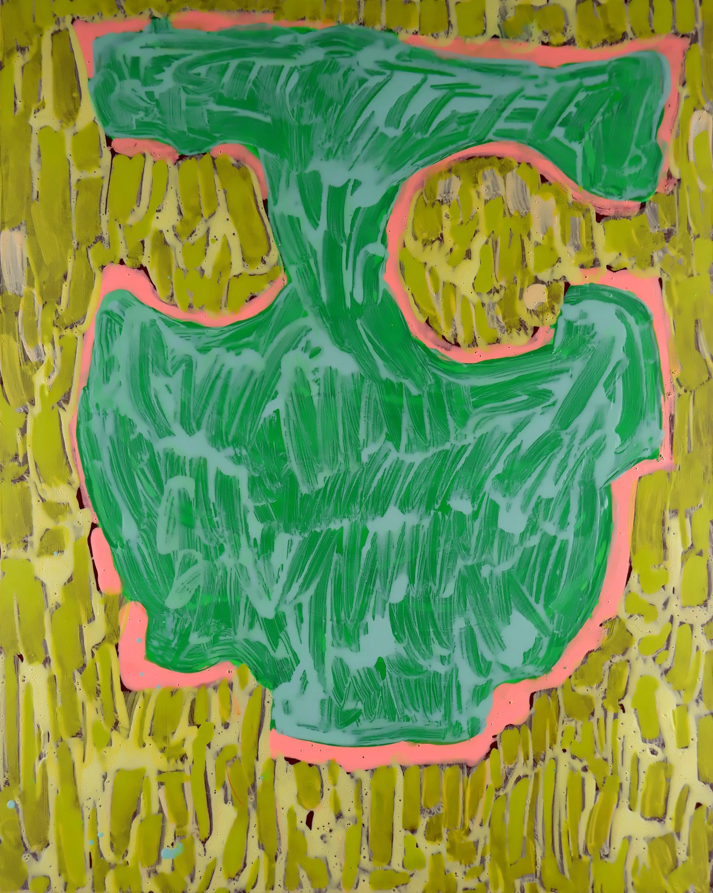 Structure of exclusion / Acrylic on Wooden Panel / 20.5cm x 25.5cm / 2025