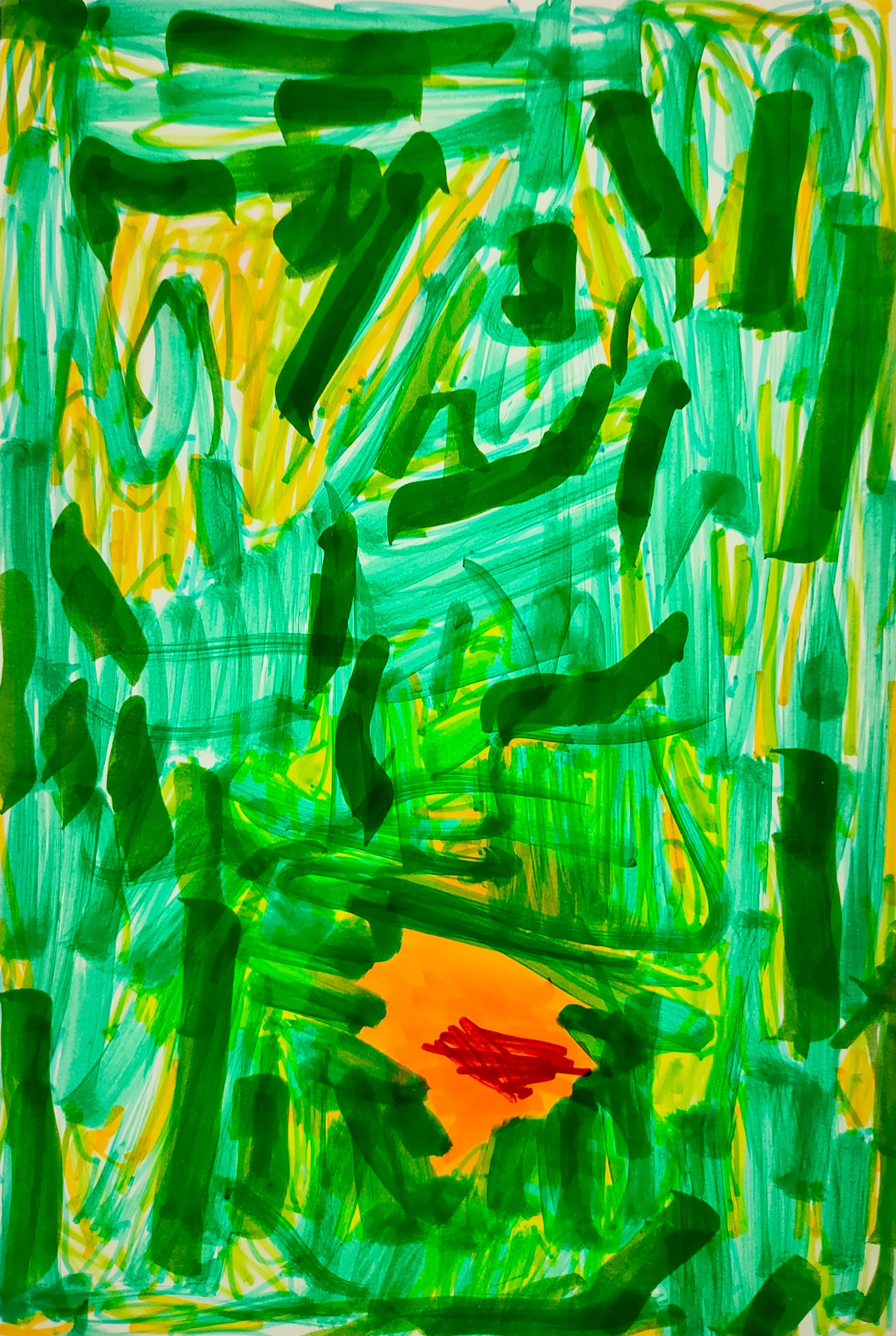 Untitled Drawing / Pen and Marker on Inkjet Paper / 10.16 cm x 15.24 cm /2010