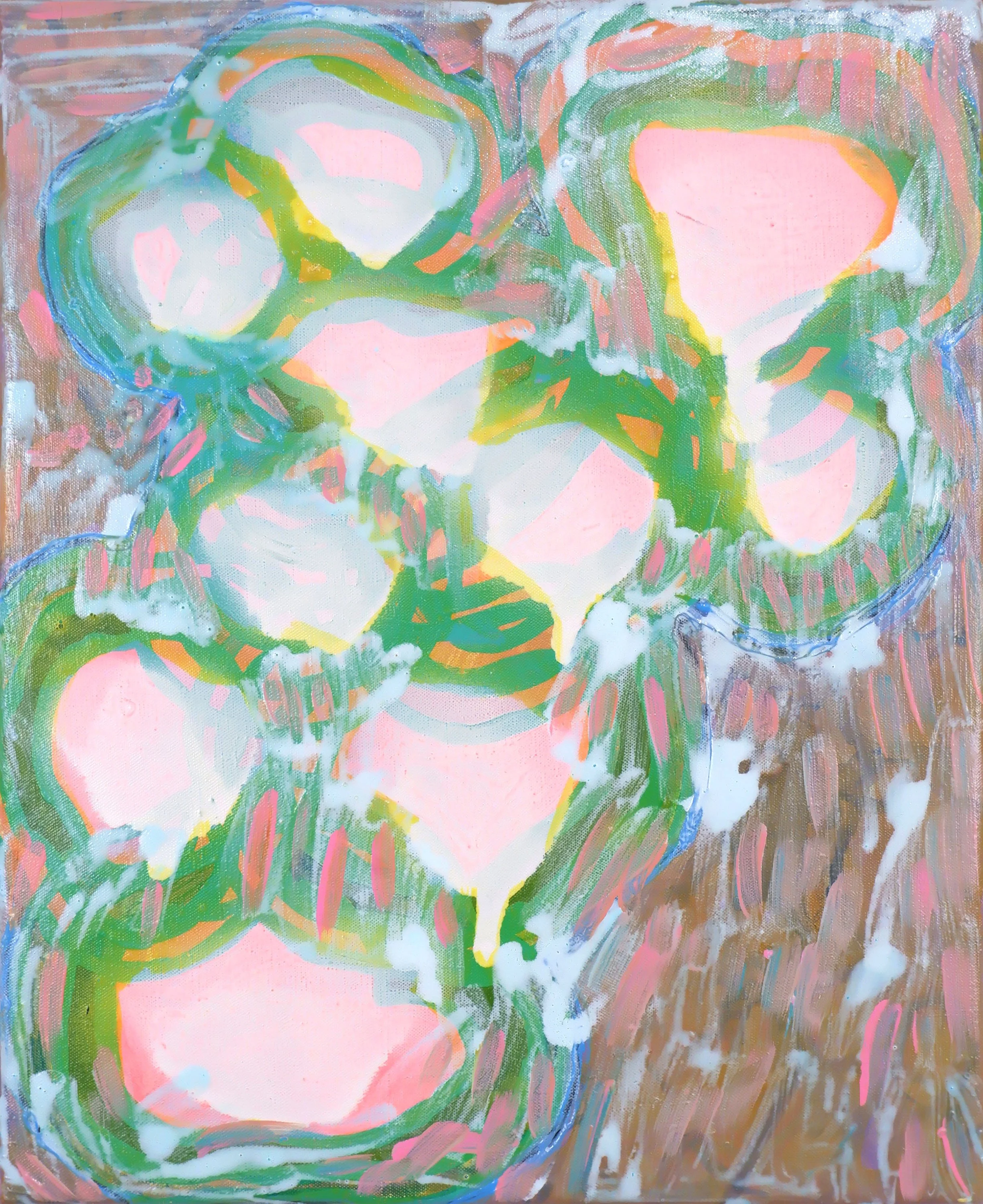 Bang Bang Bang Bang (the curator rolled the socks into a ball) /
Acrylic on Canvas / 
30cm x 38cm  /
2023