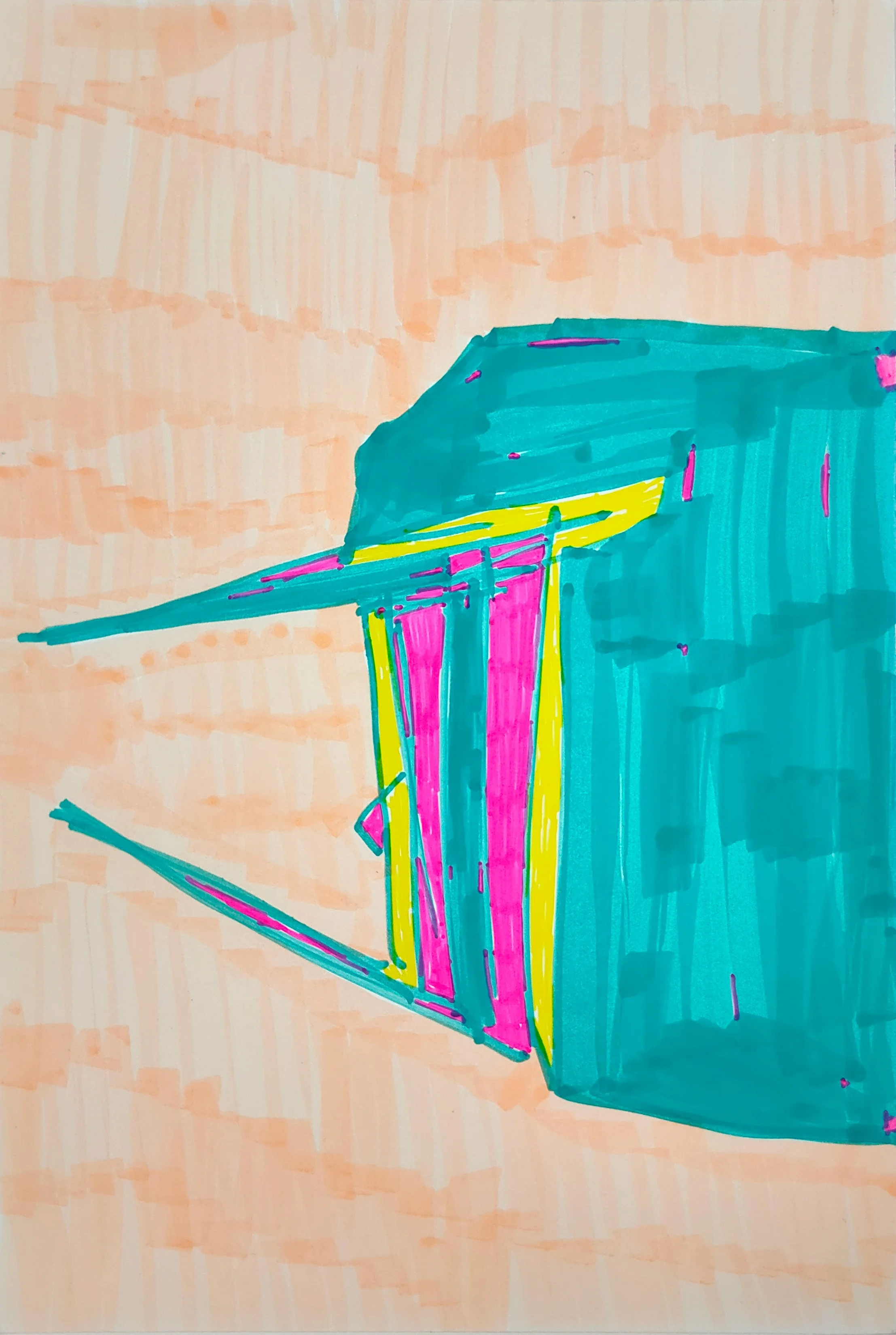 Untitled Drawing / Pen and Marker on Inkjet Paper / 10.16 cm x 15.24 cm /2010