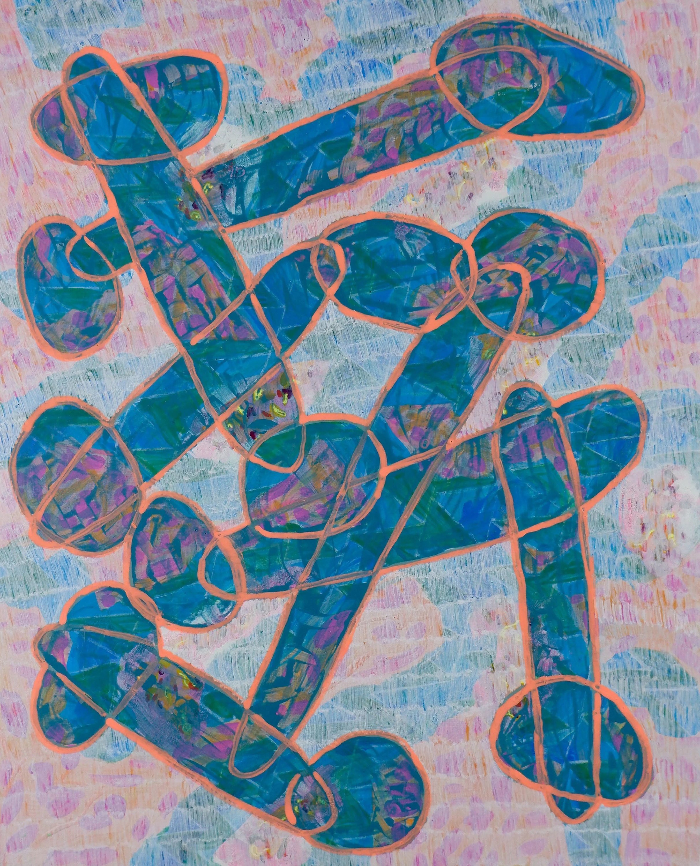 Wooooof /
Acrylic on Wooden Panel / 
28cm x 35cm  /
2022