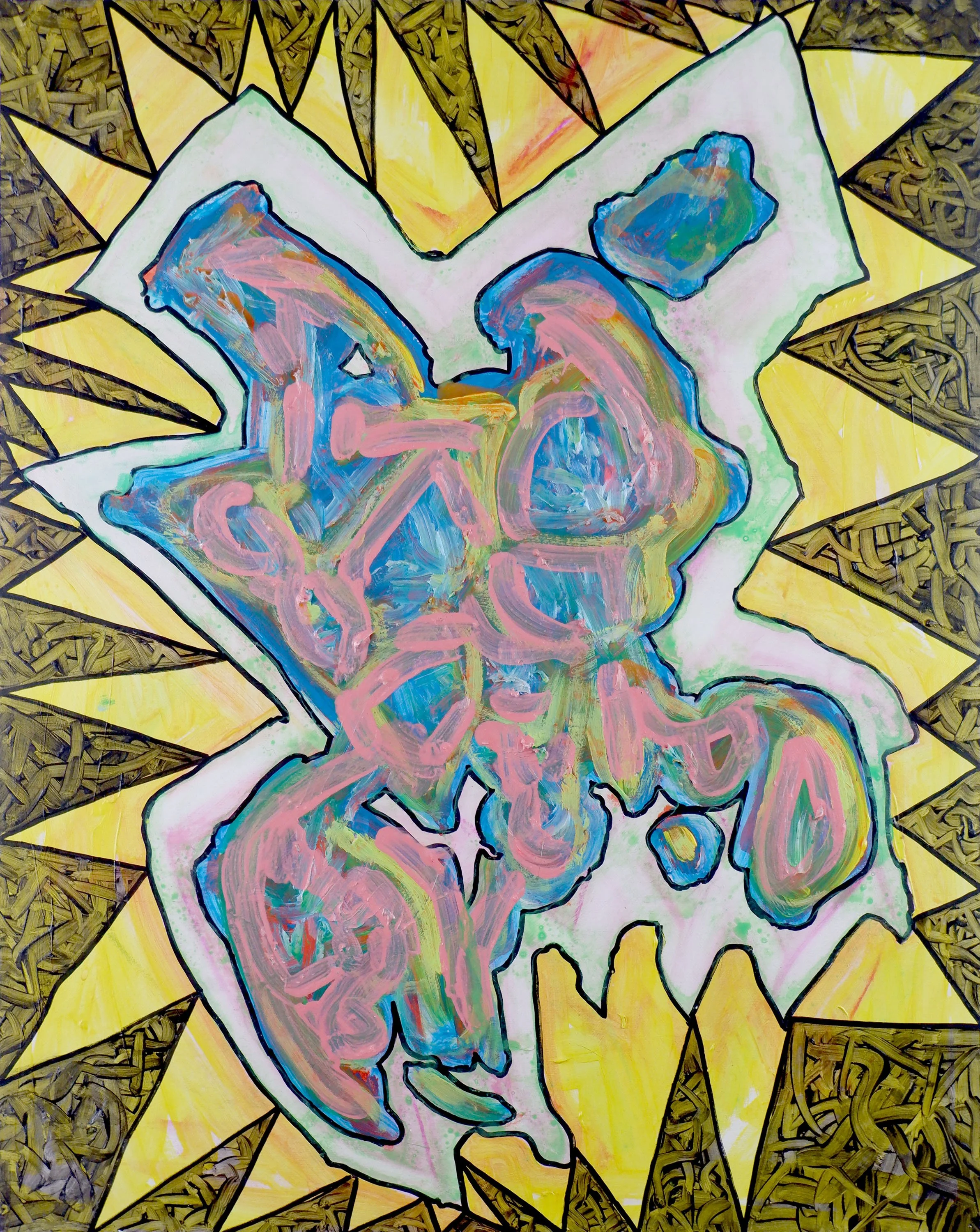Everything is ever going to bring you closer/
Acrylic and Vinyl on Wooden Panel / 
40cm x 50cm  /
2018