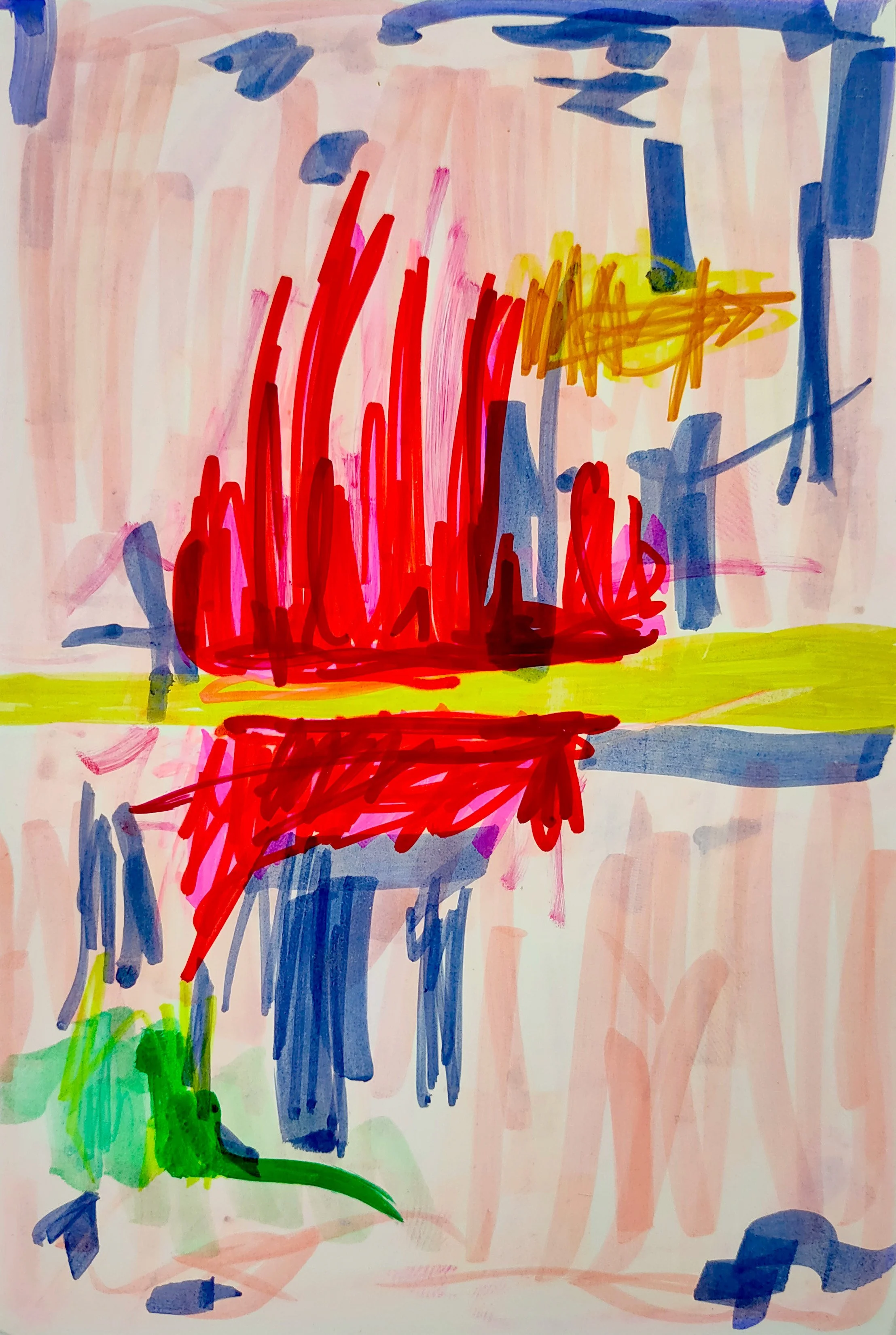 Untitled Drawing / Pen and Marker on Inkjet Paper / 10.16 cm x 15.24 cm /2010