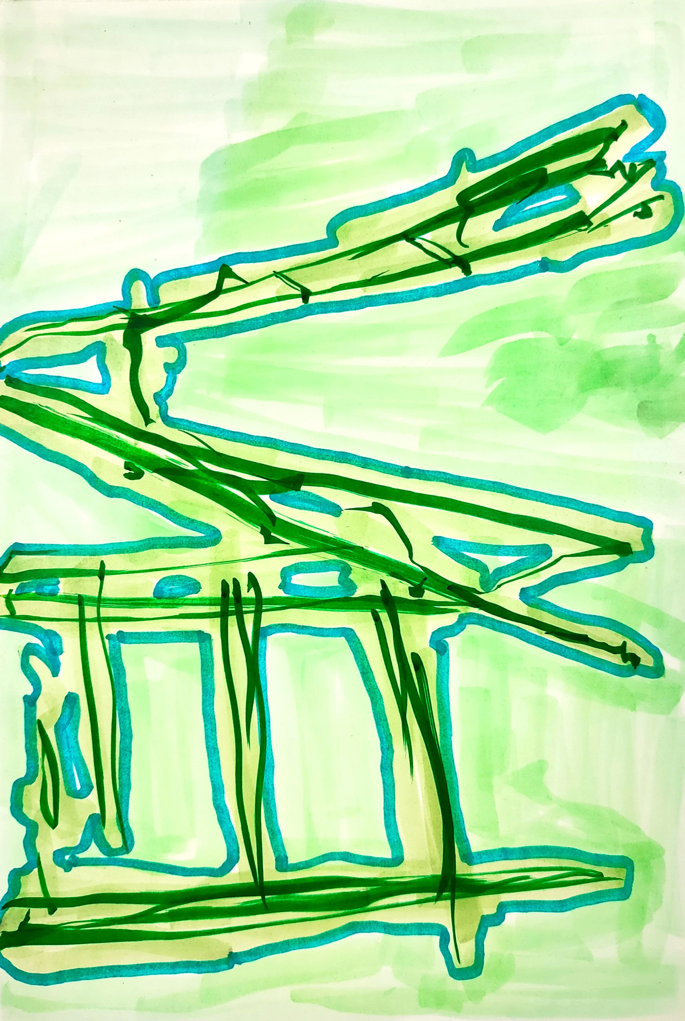 Untitled Drawing / Pen and Marker on Inkjet Paper / 10.16 cm x 15.24 cm /2010