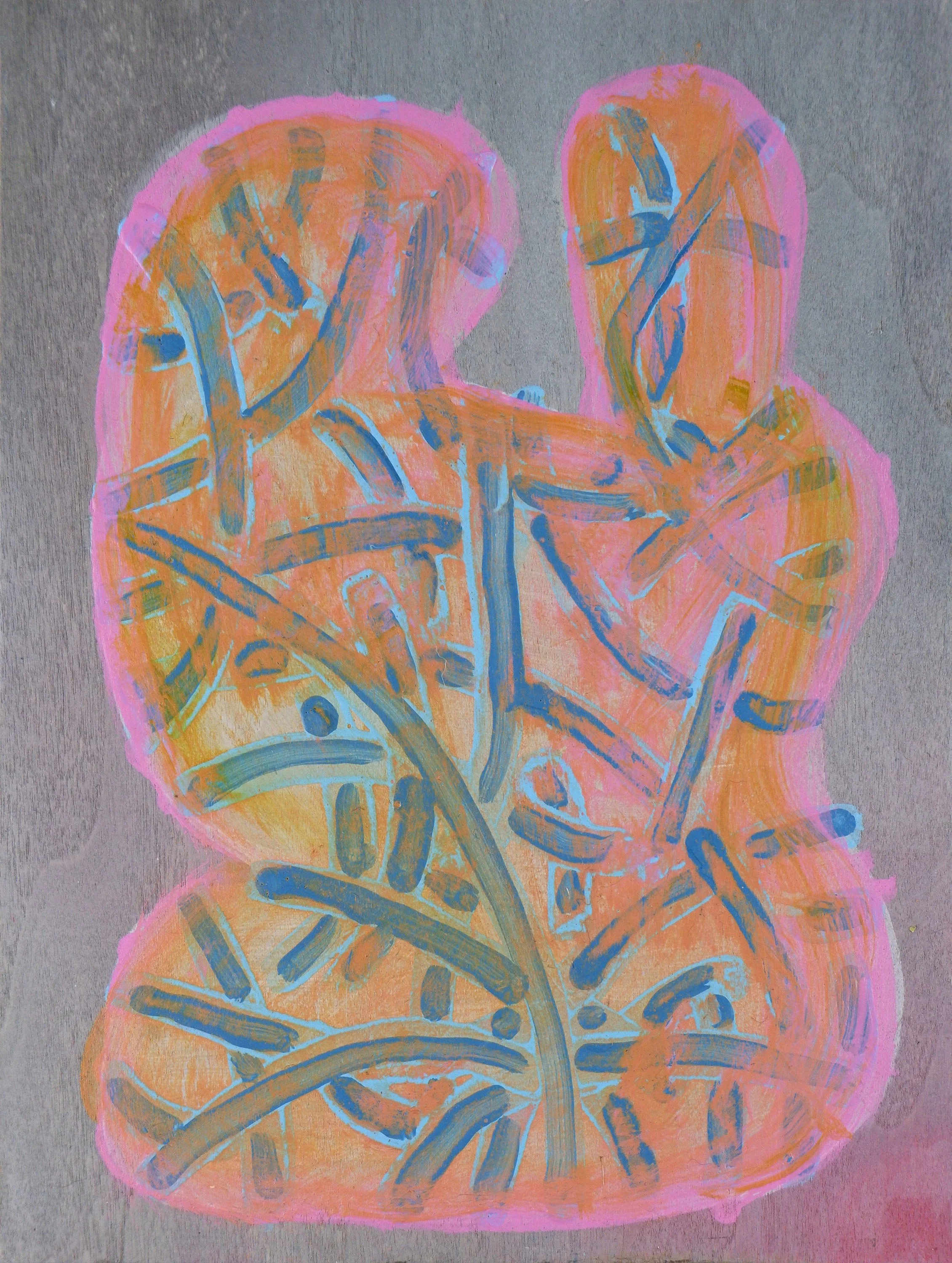 Would this be any better upside down? /
Acrylic and Vinyl on Wooden Panel /
15cm x 20cm  /
2023