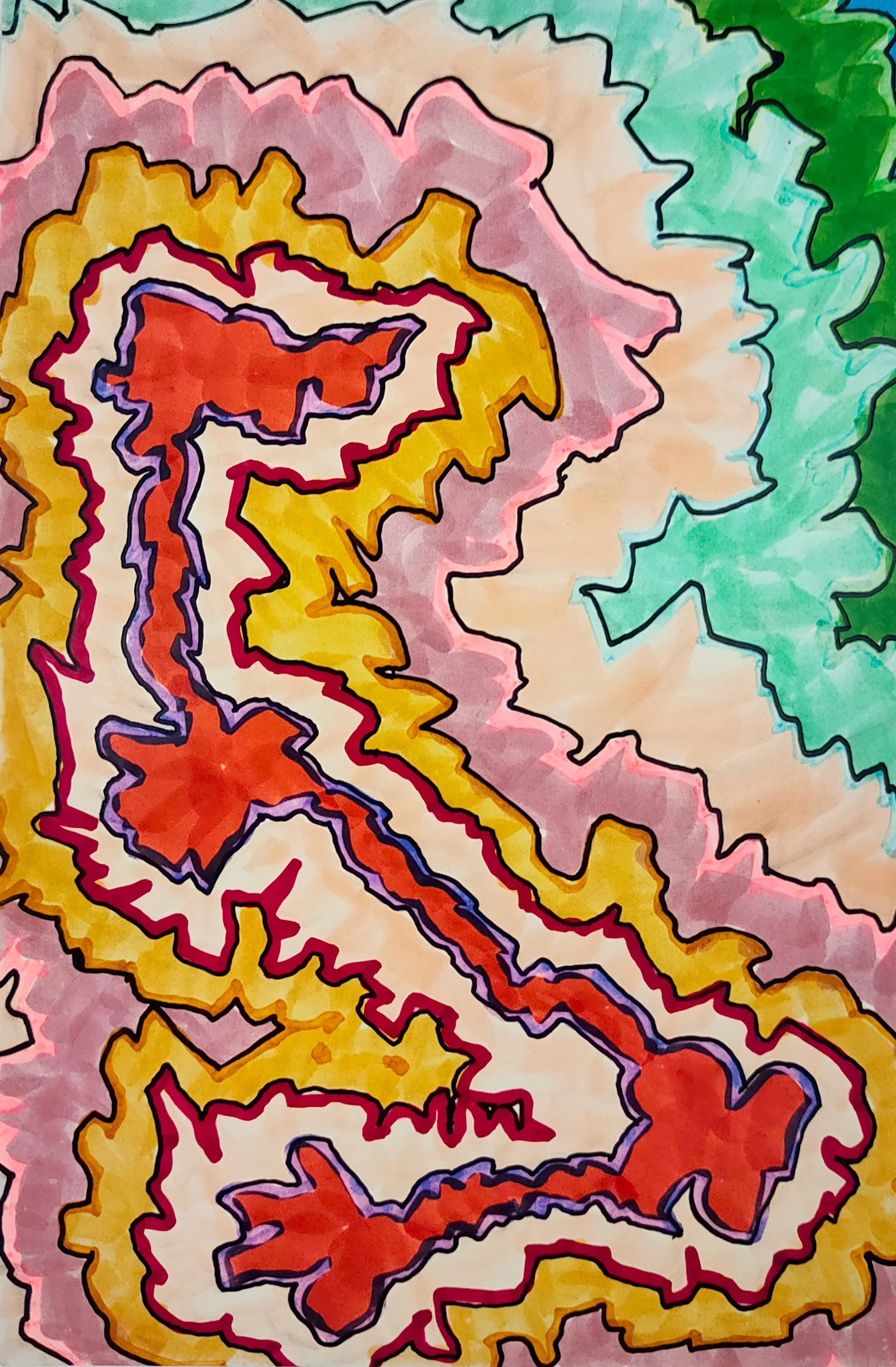 Untitled Drawing / Pen and Marker on Inkjet Paper / 10.16 cm x 15.24 cm /2010