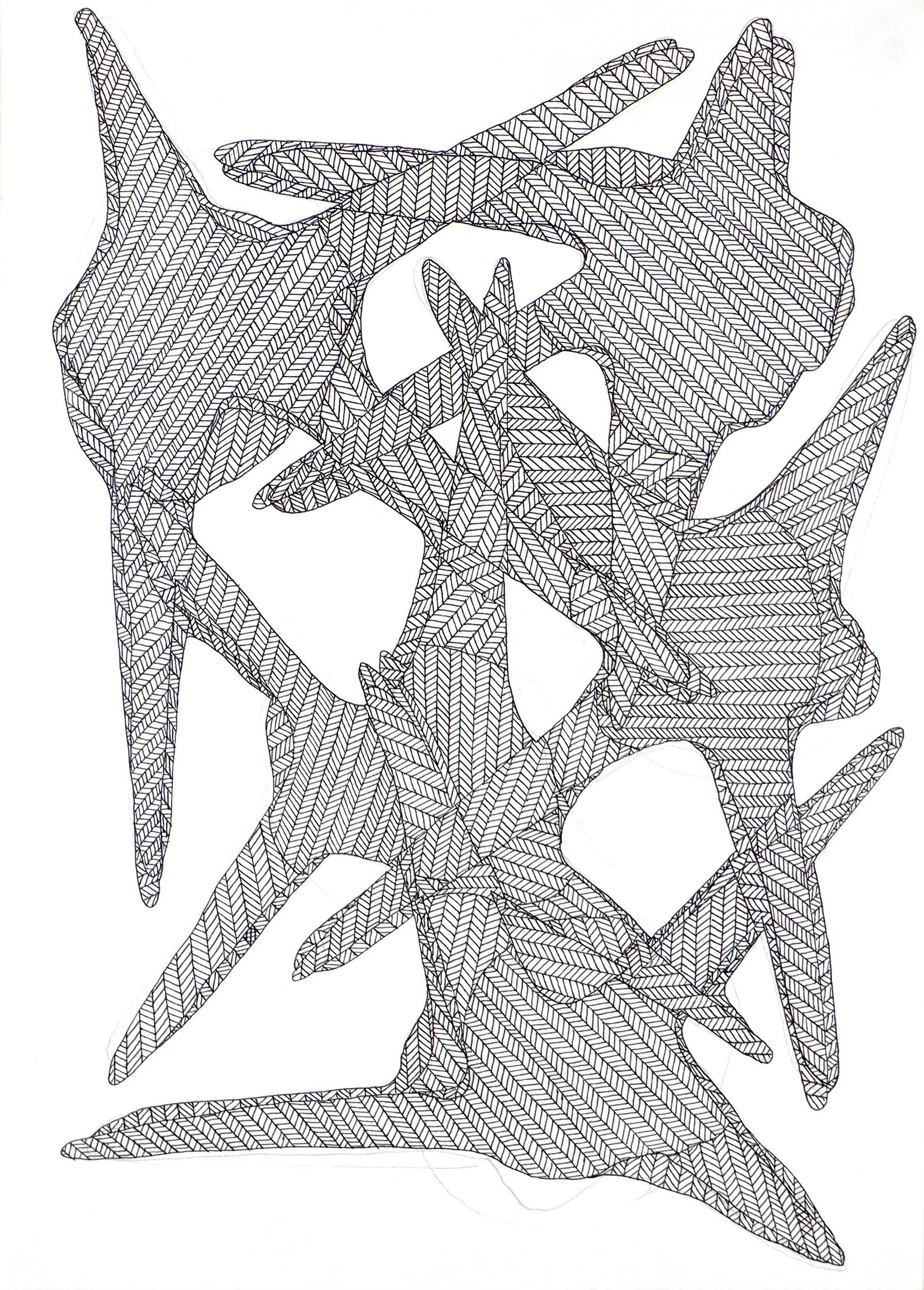Untitled Drawing / Ink and Pencil on Watercolour Paper / 29 cm x 42cm /2022
