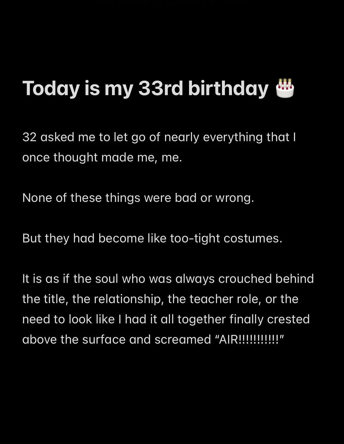 reporting live from inside the wild messy delicious cocoon of change 🐛