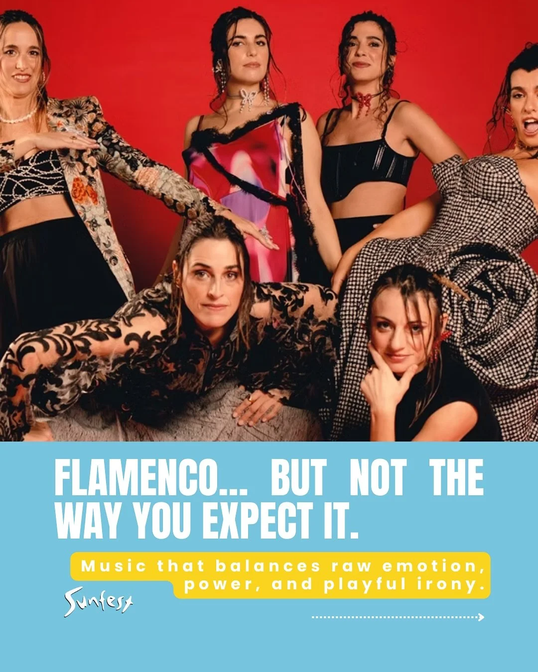 🔥 Flamenco with a modern twist&hellip; straight from Barcelona to Sunfest.

Maruja Lim&oacute;n is an electrifying all-female sextet blending flamenco, Latin rhythms, pop, and electronic sounds into a show that&rsquo;s powerful, emotional, and impos