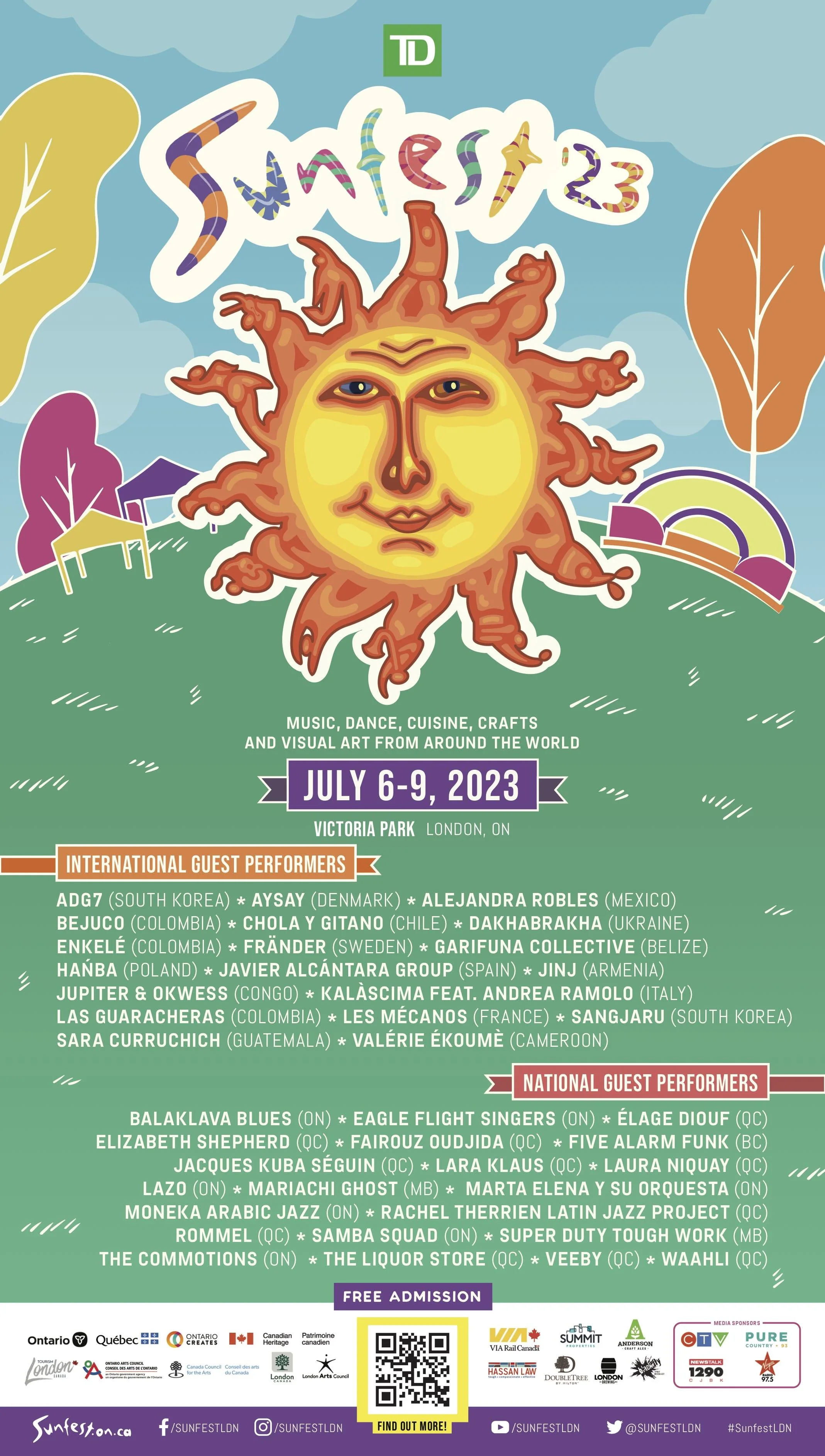 Sunfest 2023 concert poster