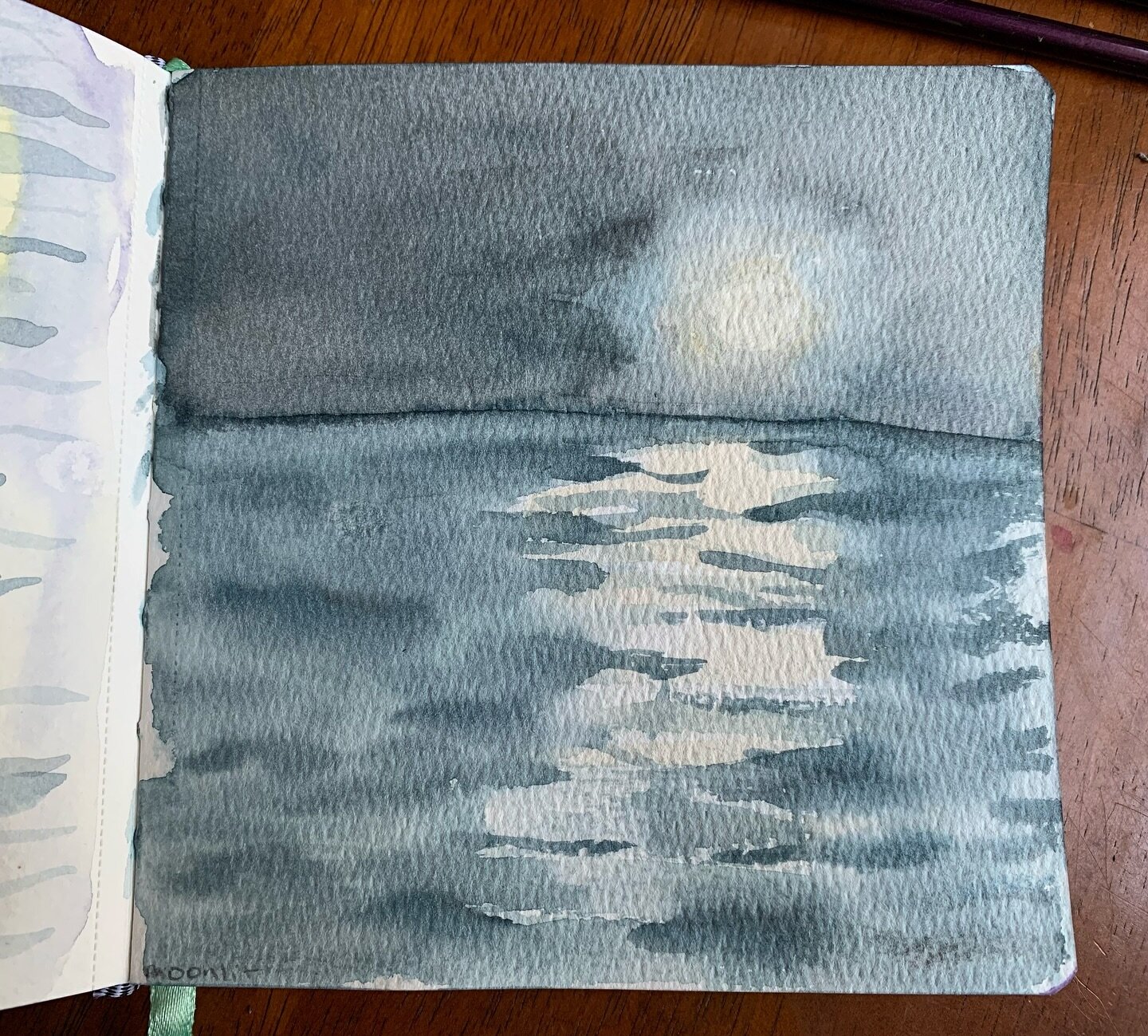 #100daysofwonder2024 20/100 Moonlit. I gave myself a 10 minute time limit on this one. And then of course spent an extra 5 minutes touching it up. 😁