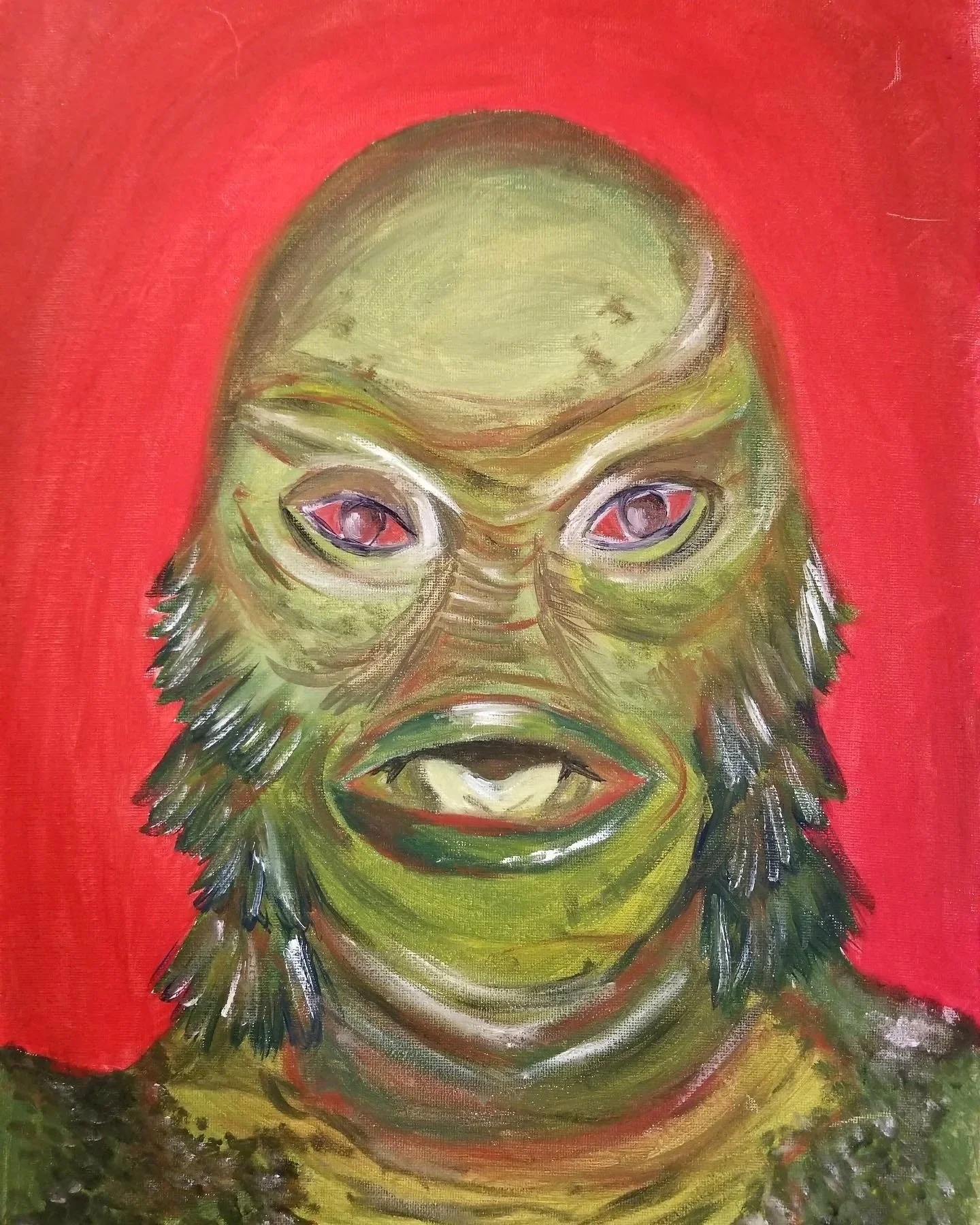 Creature from Eduardo’s Room
Oil on canvas 2018
11.5” x 16”
$500