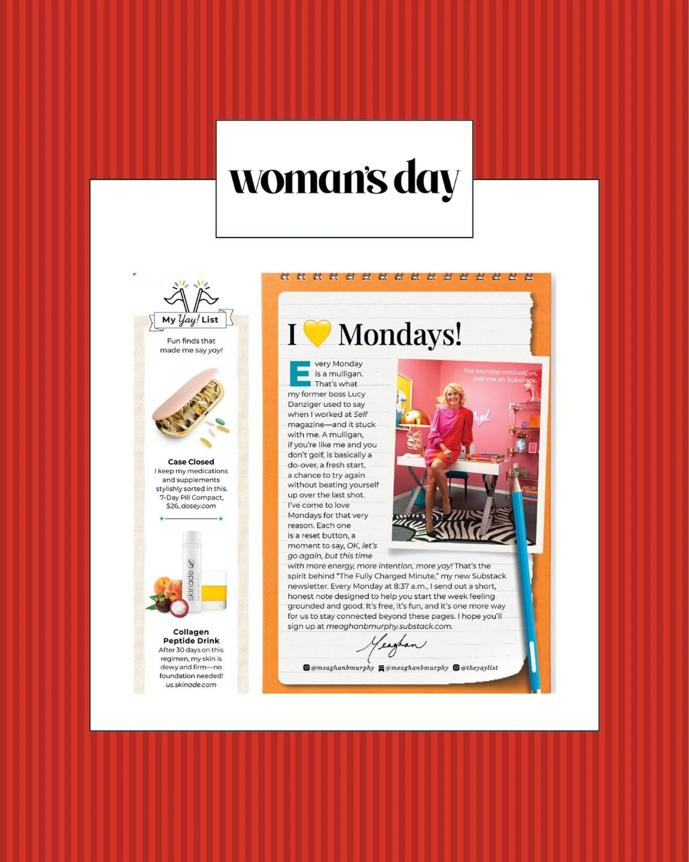 If you&rsquo;re traveling for the holiday season, don&rsquo;t forget to pack your @d.o.s.e.y pill compact! ✨&nbsp;Huge thanks to @meaghanbmurphy for including Dosey in this month&rsquo;s issue of @womansdaymag!