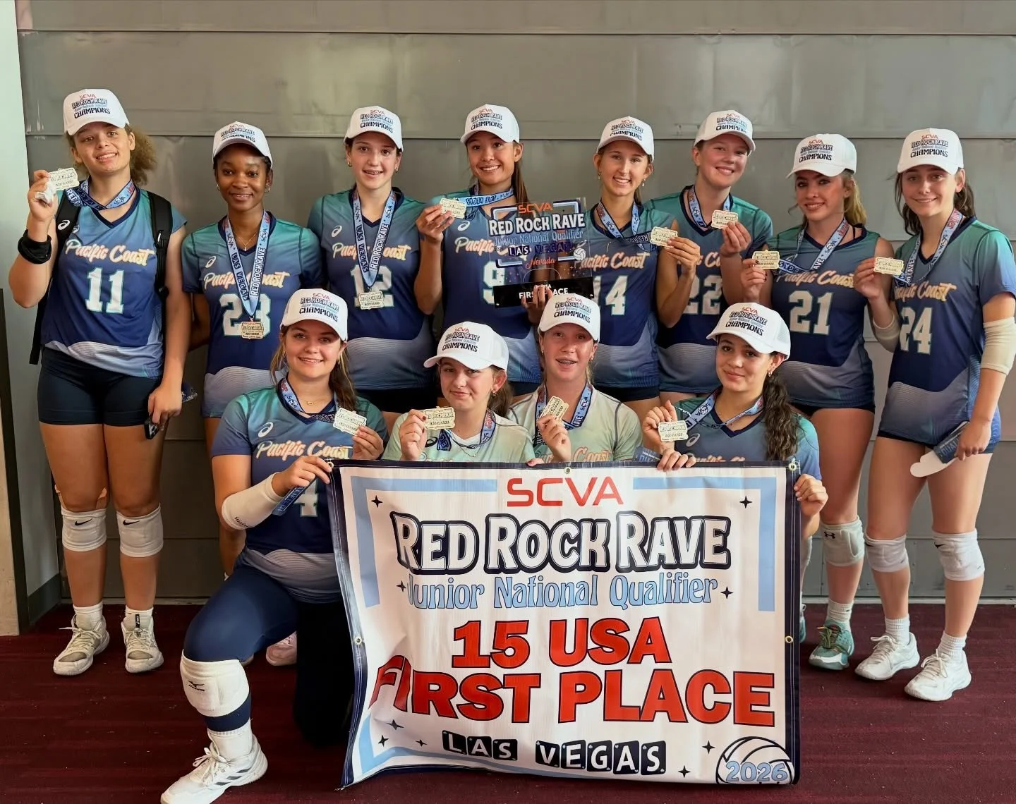 15 USA CHAMPS + BIDDED FOR GJNC 🥇🎟️

Congrats 15 Nalu for securing their bid to nationals and bringing back home some hardware! So proud of you girls!

#pacificcoastvolleyballclub #pcvc