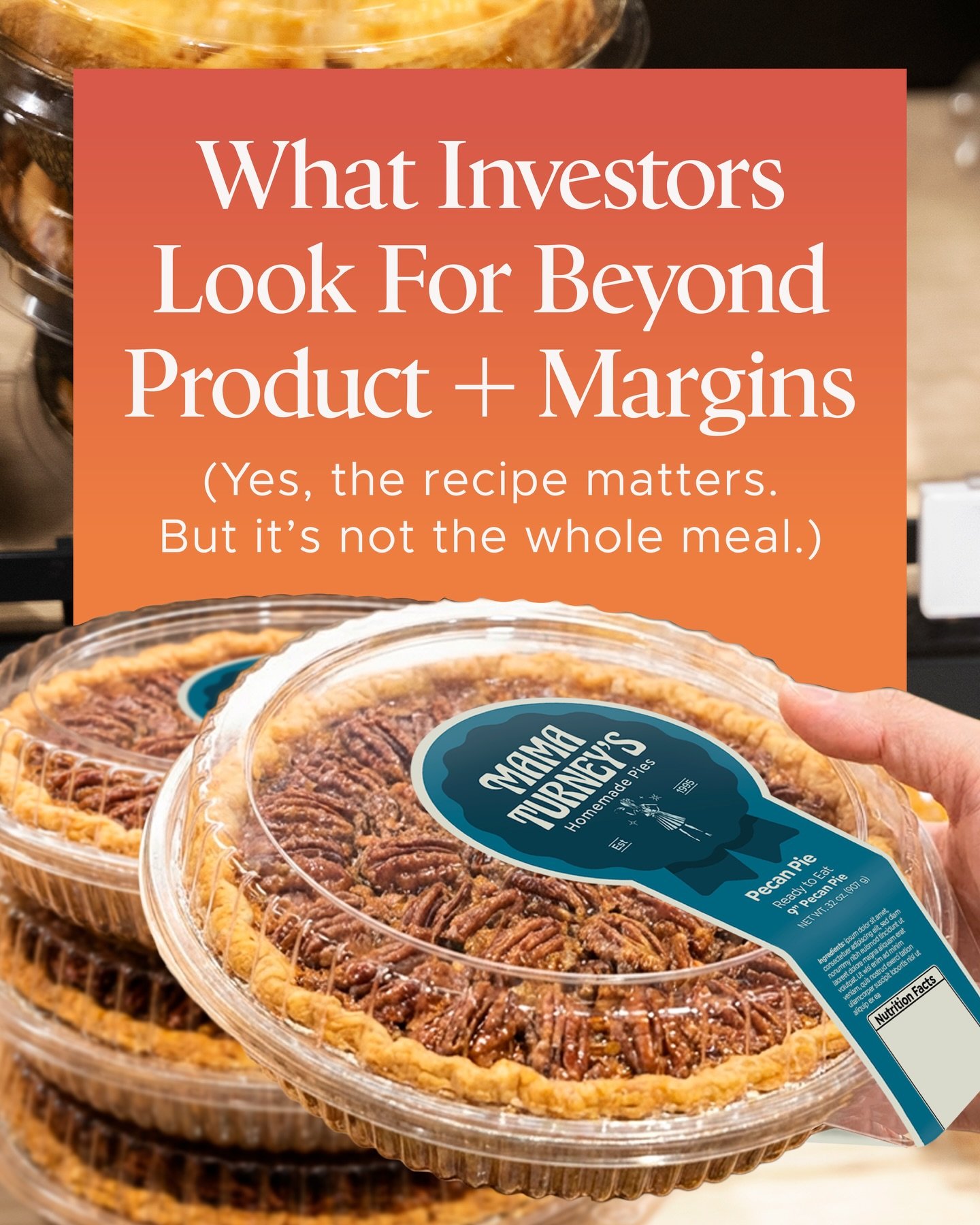 Great product is a good start. But it&rsquo;s not what convinces investors to lean in.

When investors look at a brand like Mama Turney&rsquo;s, they&rsquo;re reading between the lines of the label, the system, and the shelf presence. They&rsquo;re a