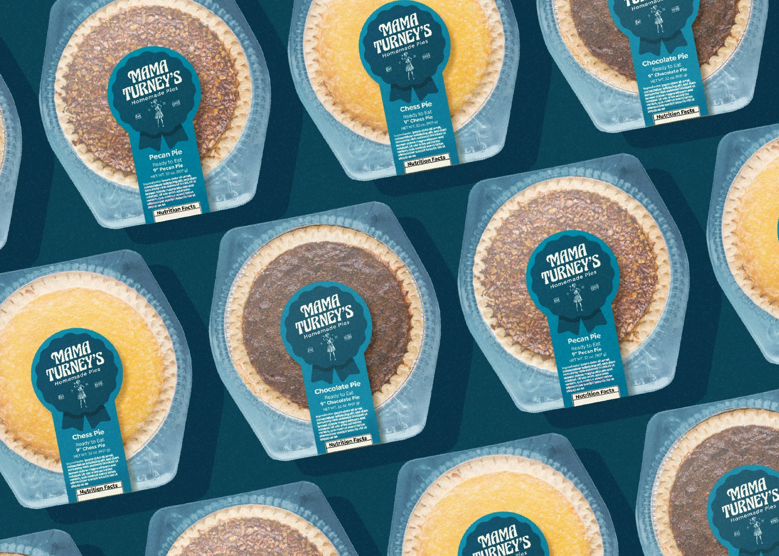 Mama Turney's pie label designs by Jenn Cordova Design