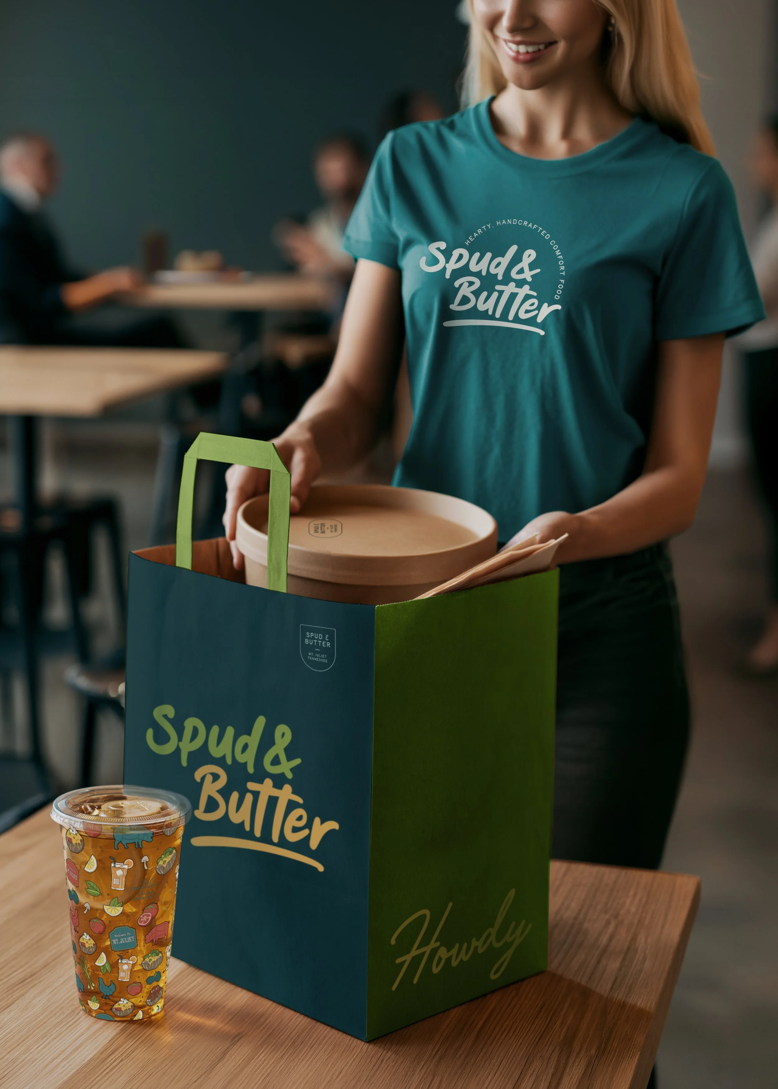 Spud & Butter branding + Fast casual restaurant in Mt Juliet, Tennessee