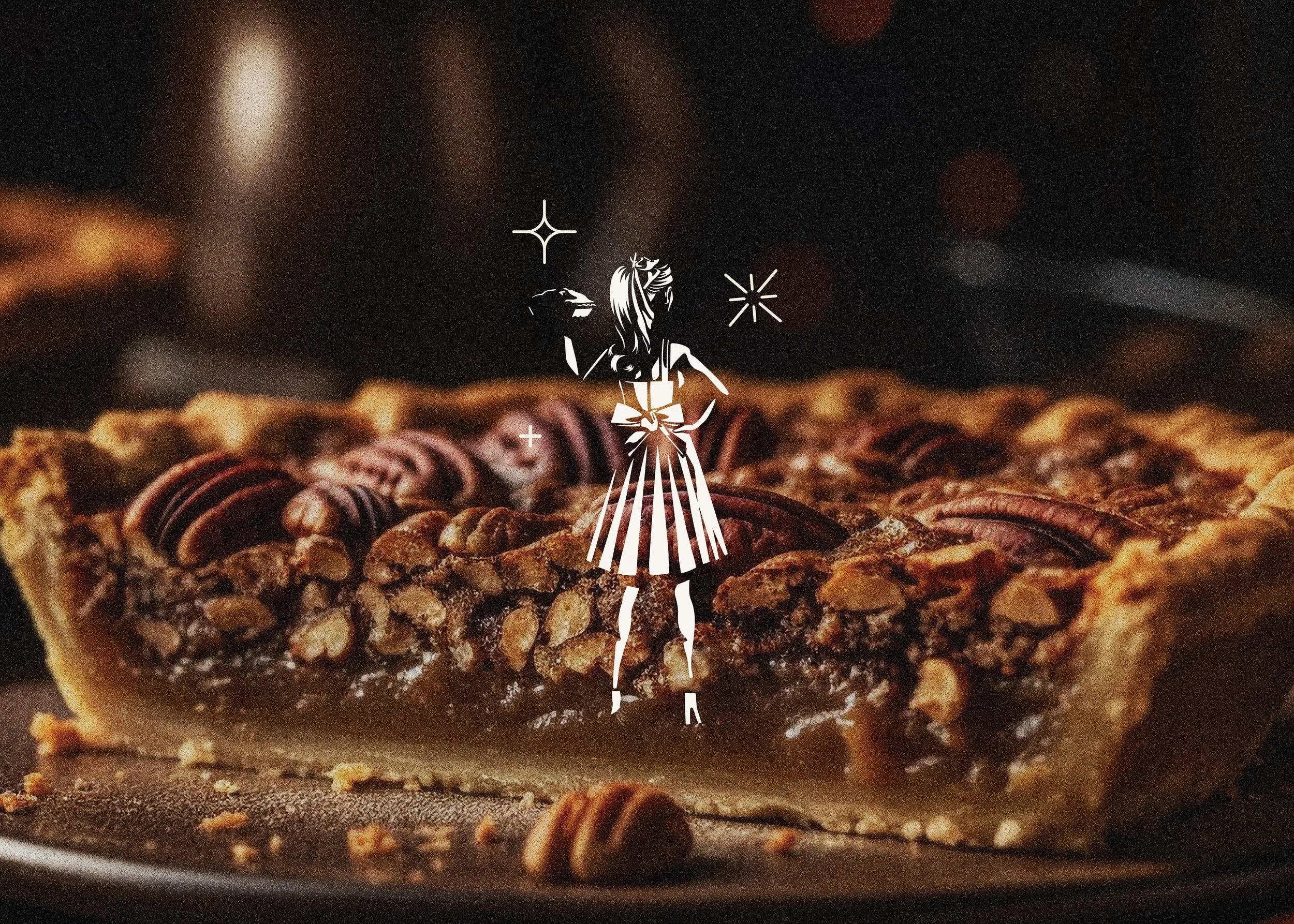 Mama Turney's pecan pie with nostalgic logo mark
