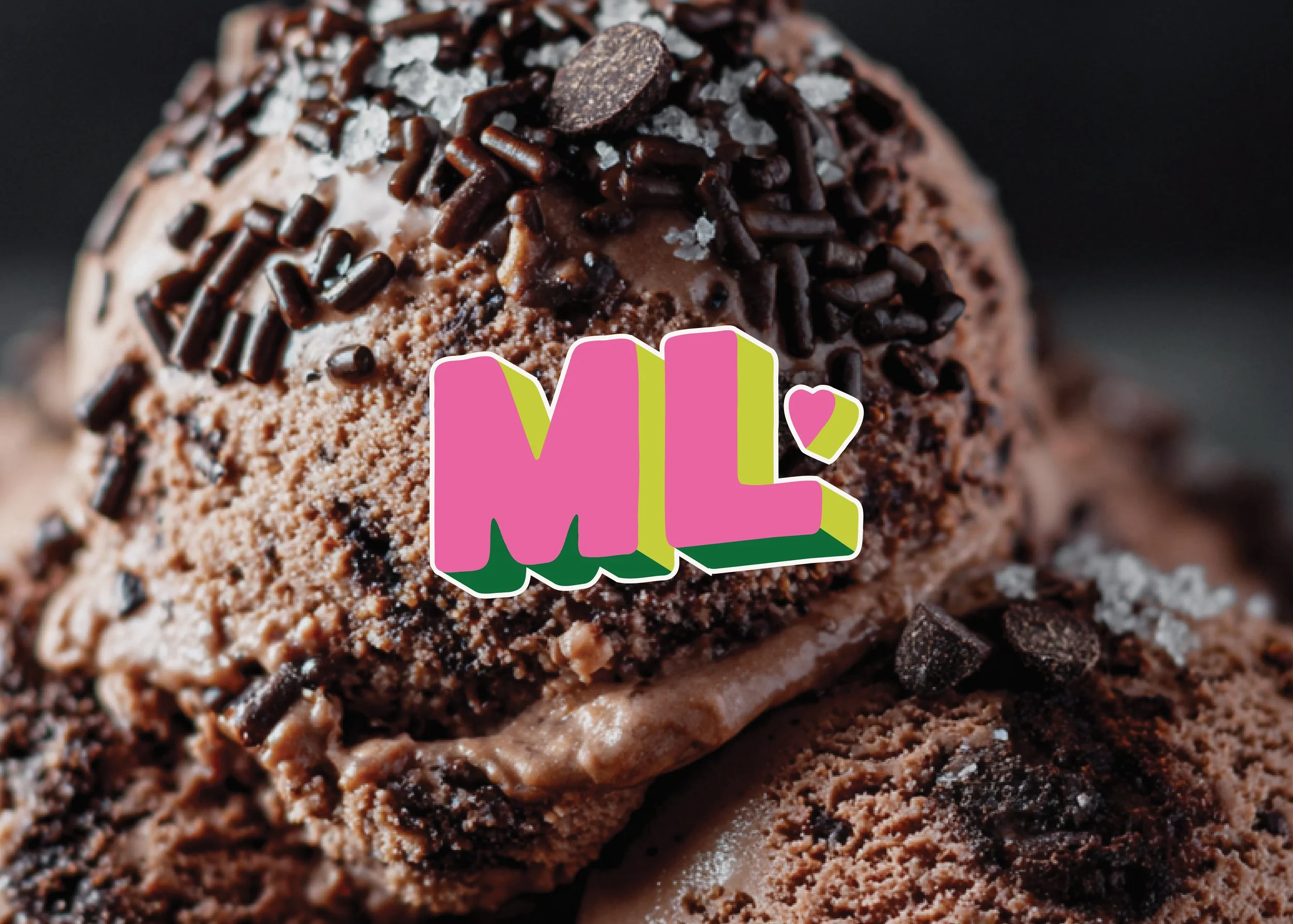 Ice cream shop Much Love Creamery visual identity design submark