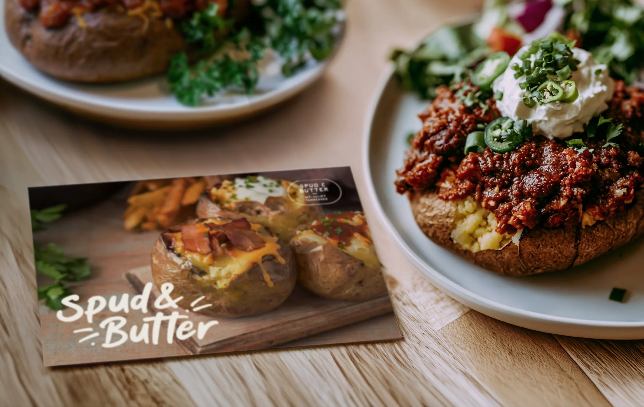 Spud & Butter branding + Fast casual comfort food