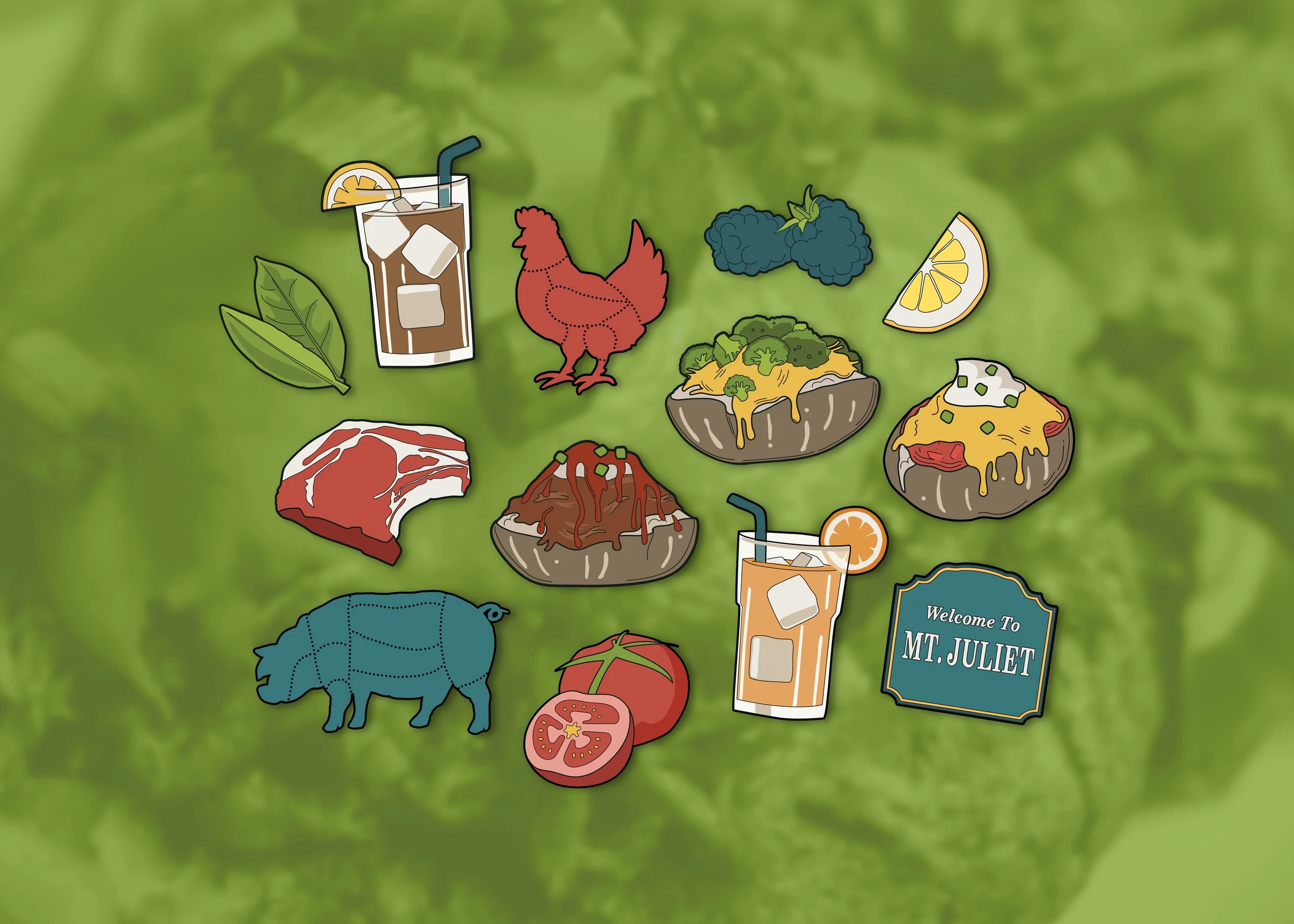 Spud & Butter brand illustrations + Jenn Cordova Design