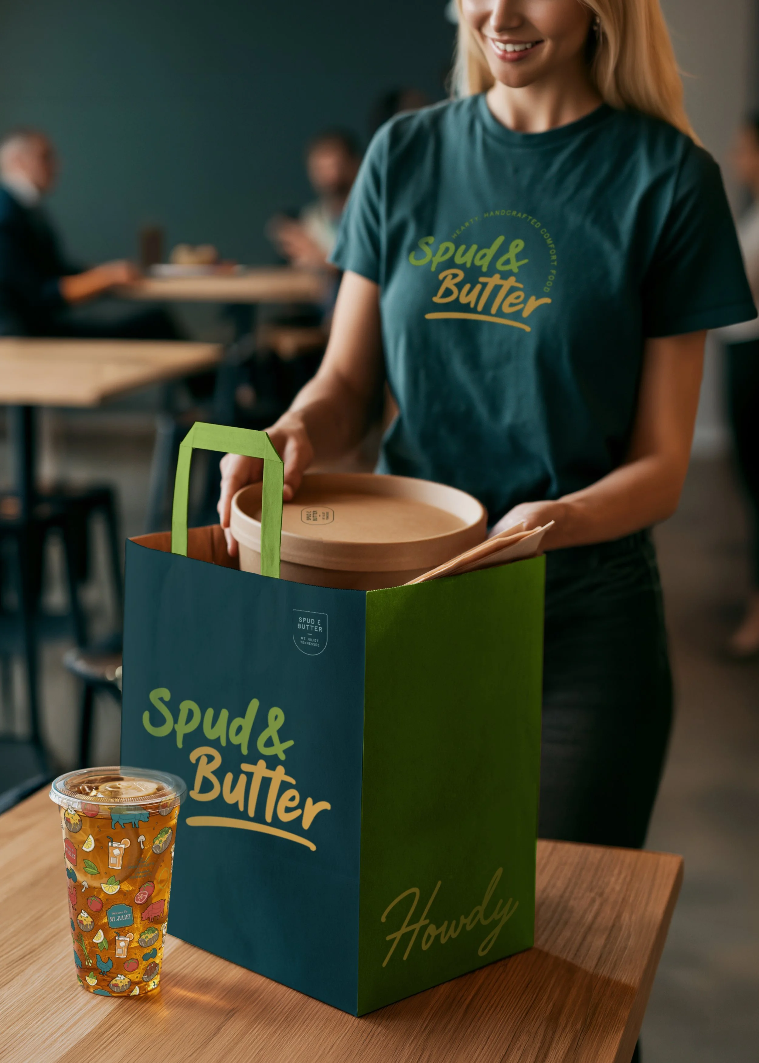 Spud & Butter branding + Fast casual restaurant in Mt Juliet, Tennessee