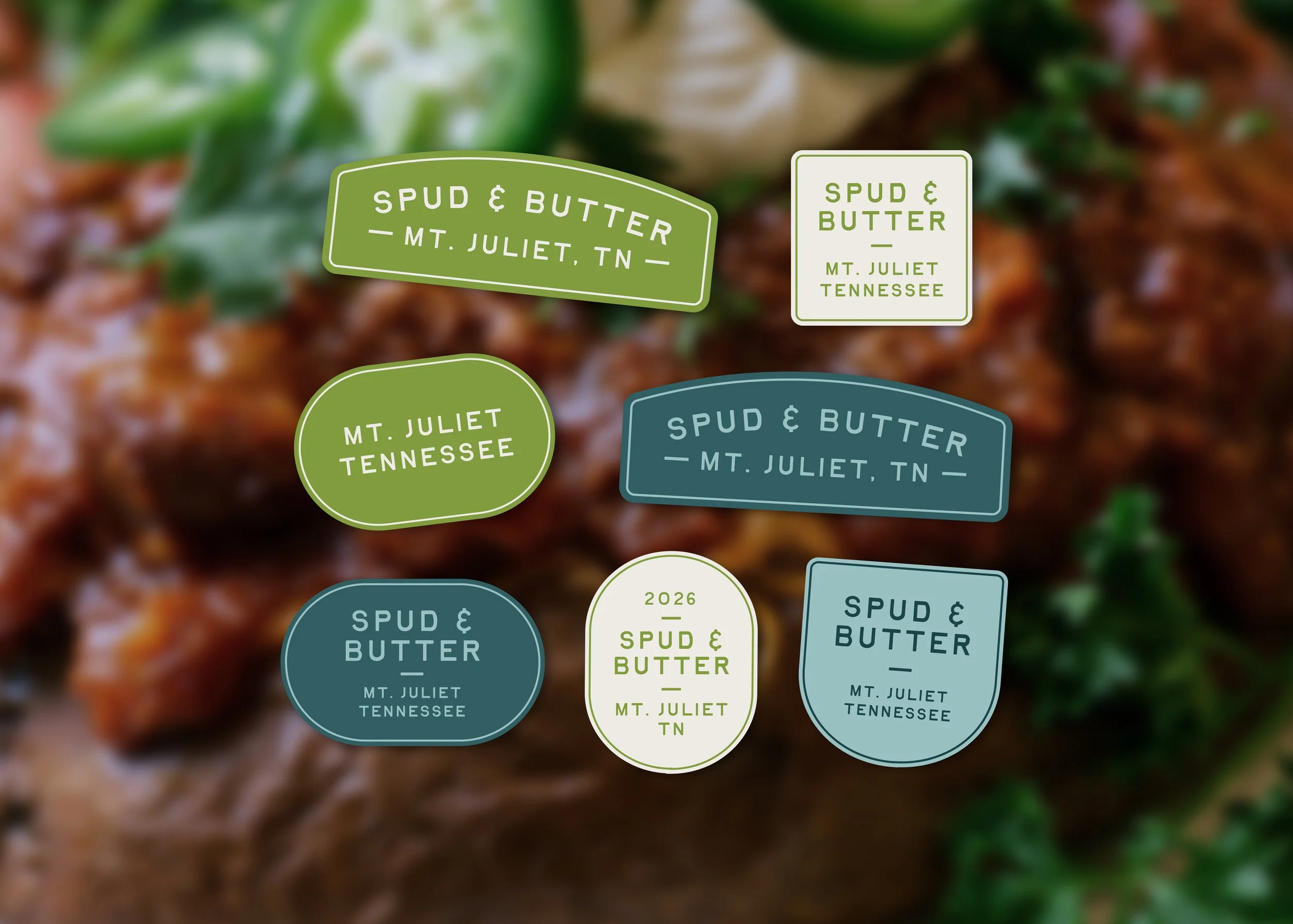 Spud & Butter brand badges