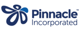 The Pinnacle Incorporated logo, featuring a stylized blue ribbon and the company name in blue text.