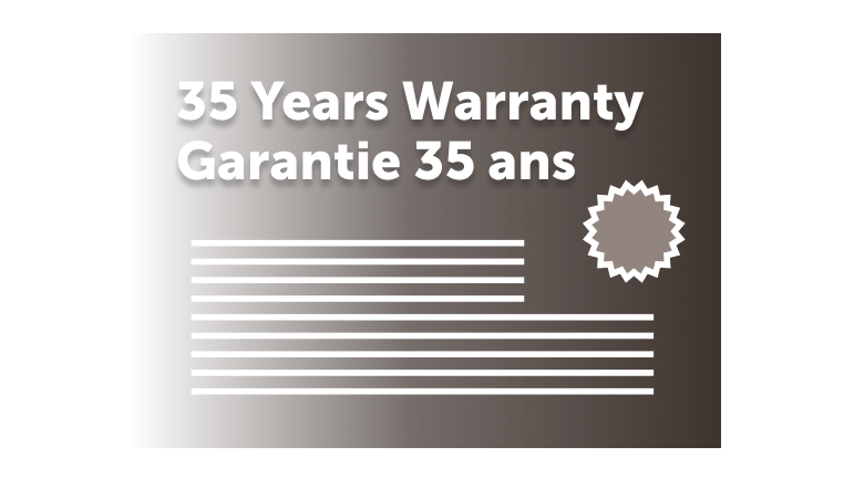 35 Years Limited Lifetime Residential Warranty