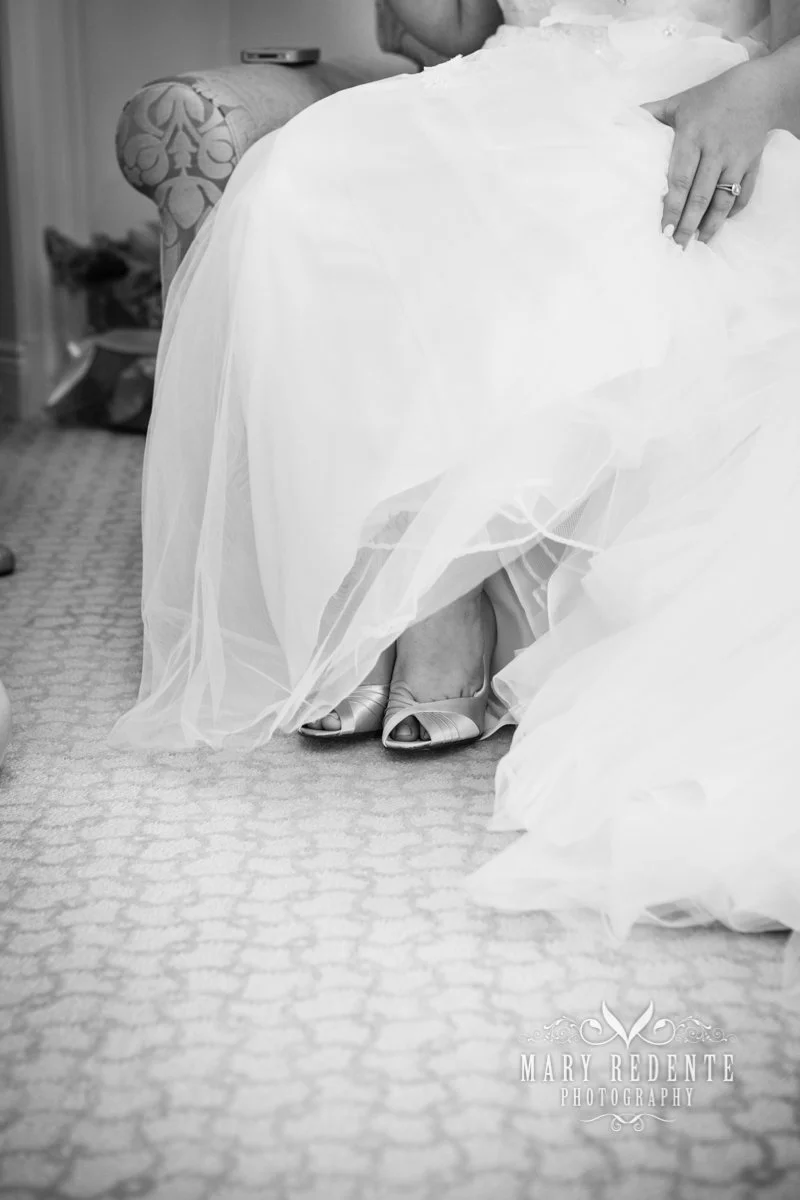Wedding photographer Scottsdale, Arizona bridal shoes black and white