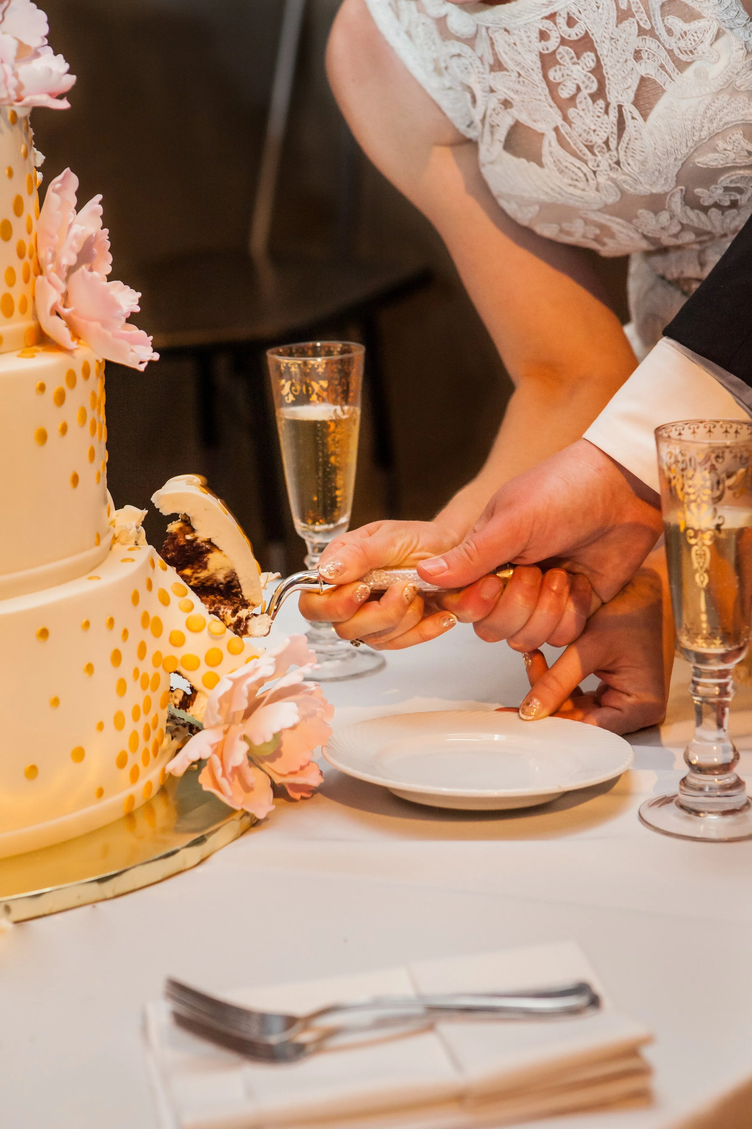 wedding photographer Sedona, Arizona cake cutting