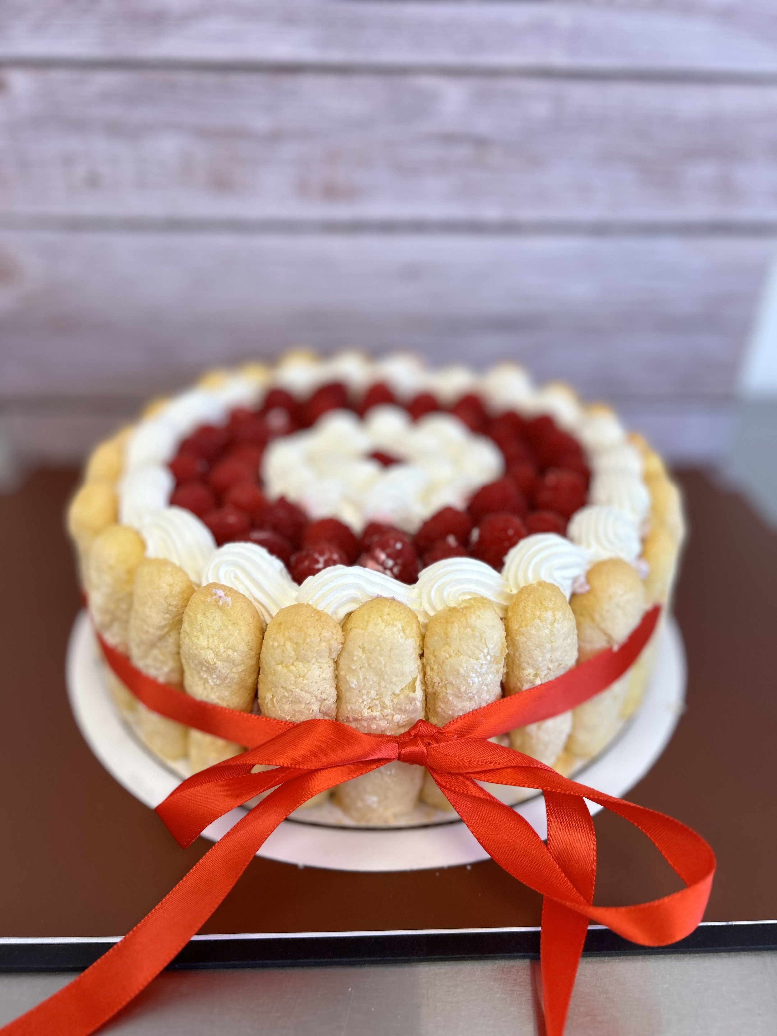 Raspberry Charlotte Cake