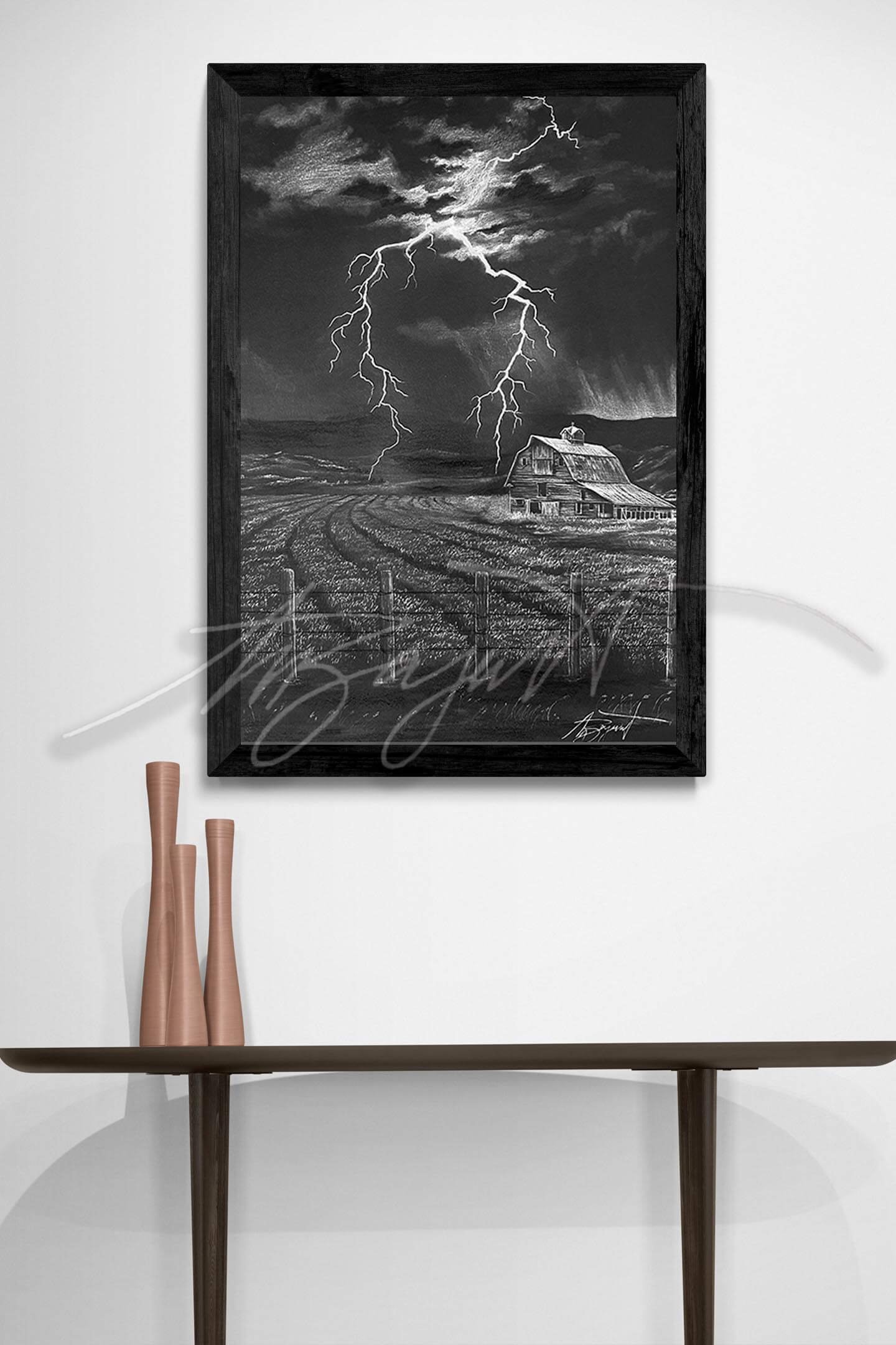 lightning strike over field at night drawing in frame.jpg