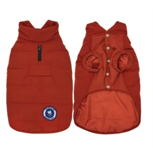 BP Waterproof Quilted Puffy Dog Jacket RUSY ORANGE f-b.jpg