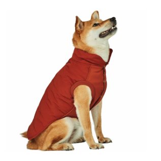 BP Waterproof Quilted Puffer Dog Jacket RUSTY ORANGE side.jpg