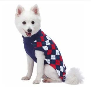 BP - Argyle Navy dog sweater dog model side.jpg