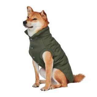 BP Waterproof Quilted Dog Puffer Jacket dogmodel side.jpg