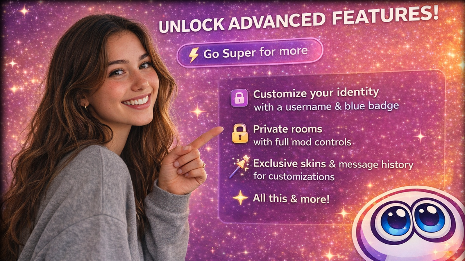 Who's Here? extension panel open on a webpage