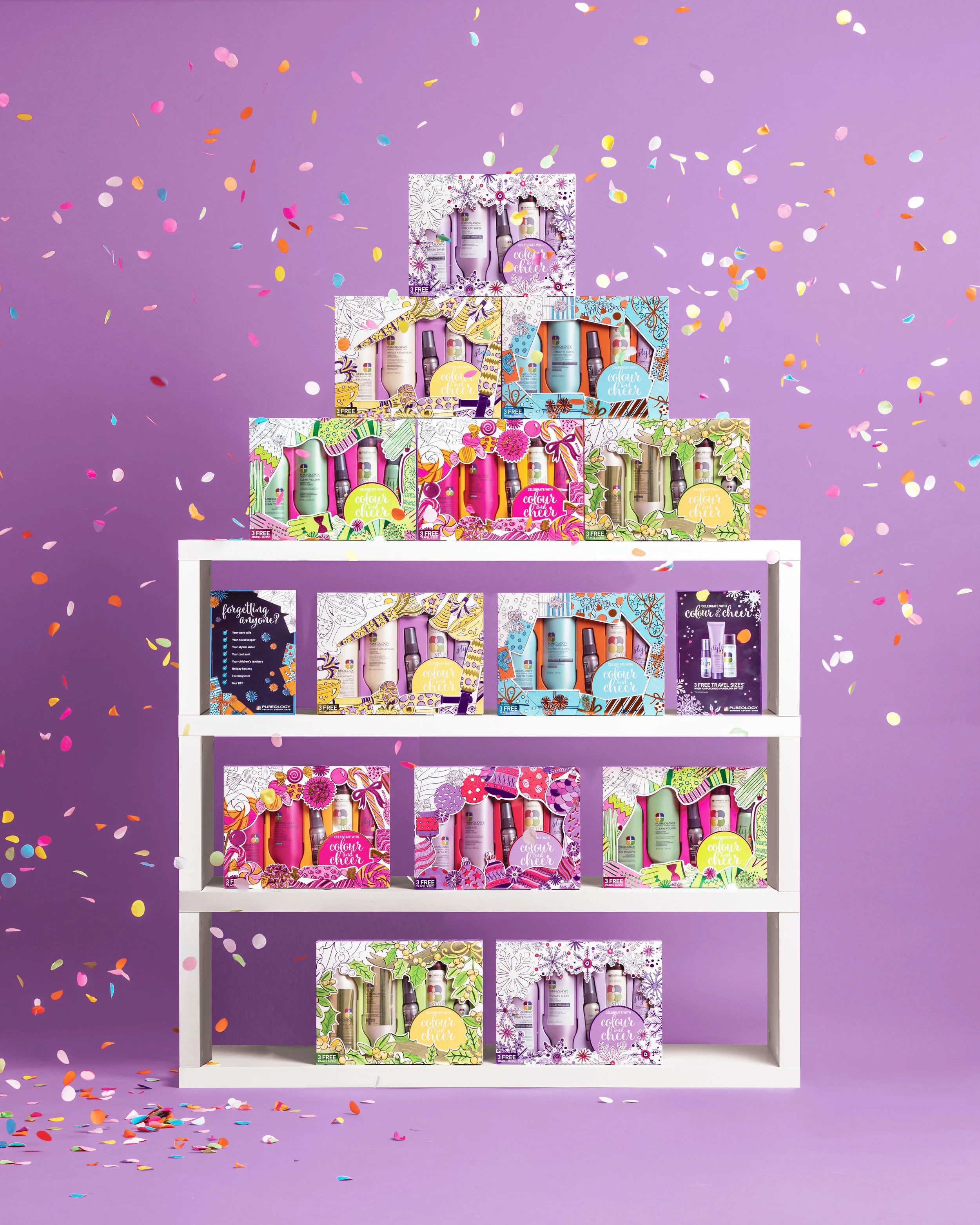 THESE ARE THE 2017 HOLIDAY BOXES THAT WE CREATED. WE COLLABORATED WITH ILLUSTRATOR NINA CHAKRABARTI TO CREATE 7 DIFFERENT KITS. I WAS PART OF THE CONCEPTING AND DESIGN FOR BOTH THE BOX AND THE PHOTOSHOOT.