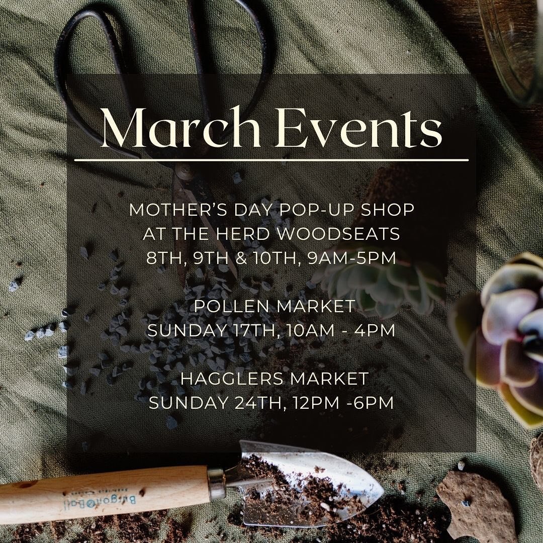 it&rsquo;s March! And we have some wonderful Events going on this month. We can&rsquo;t wait to see you. 🍃 

#marchevents2024 #sheffield #shoplocal #markets #mothersday #plants #flowers #florist