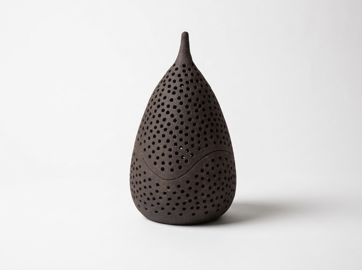 Charcoal Teardrop Candle Lantern