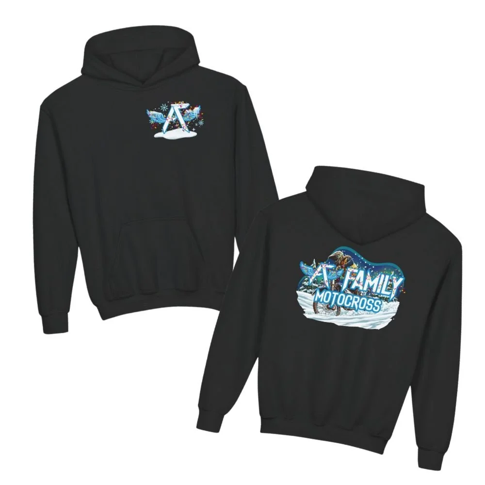 A7 Family White Christmas Vibes Front and Back design Youth Hoodie
