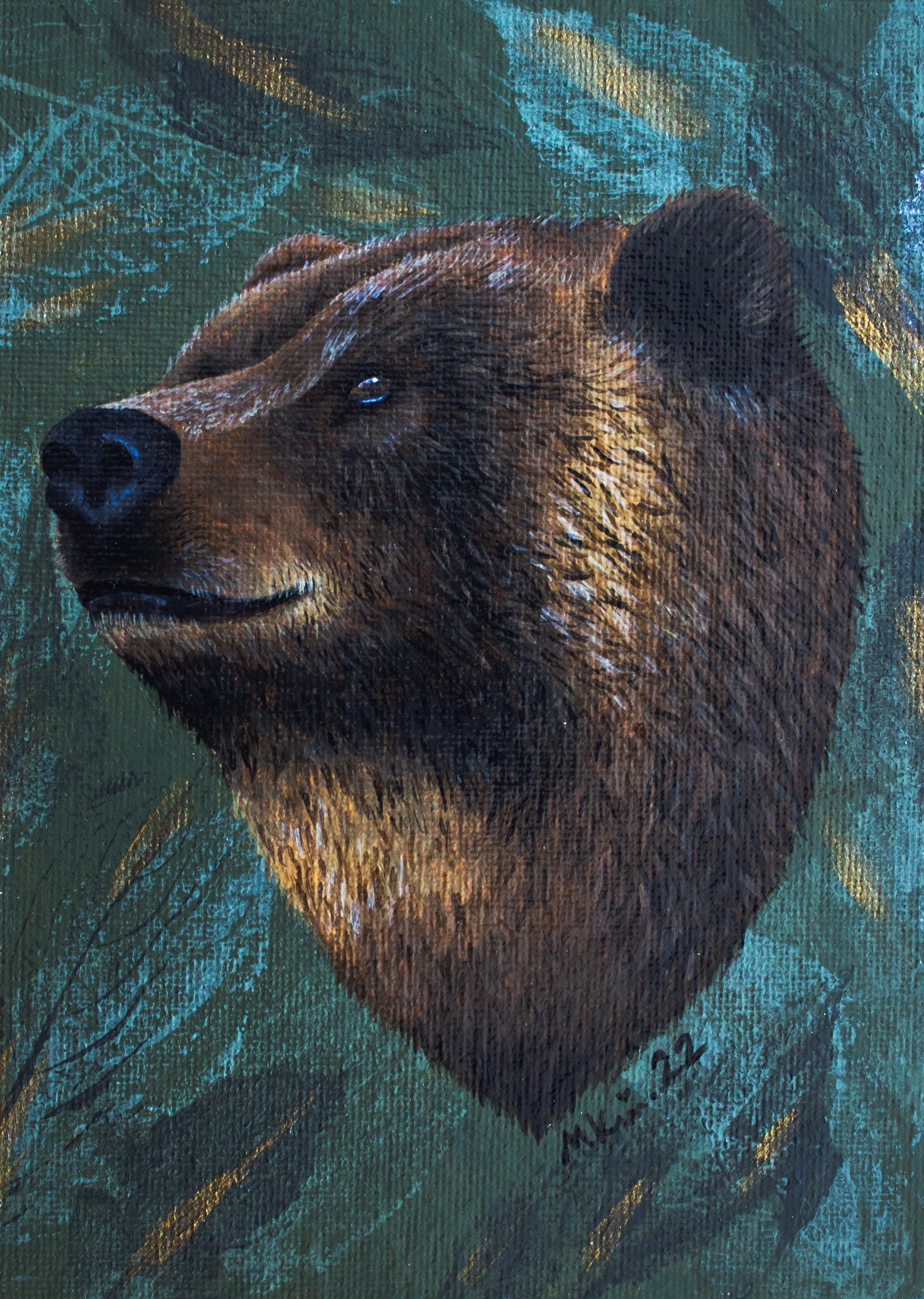 Der Bär ~ Acryl auf Leinwand