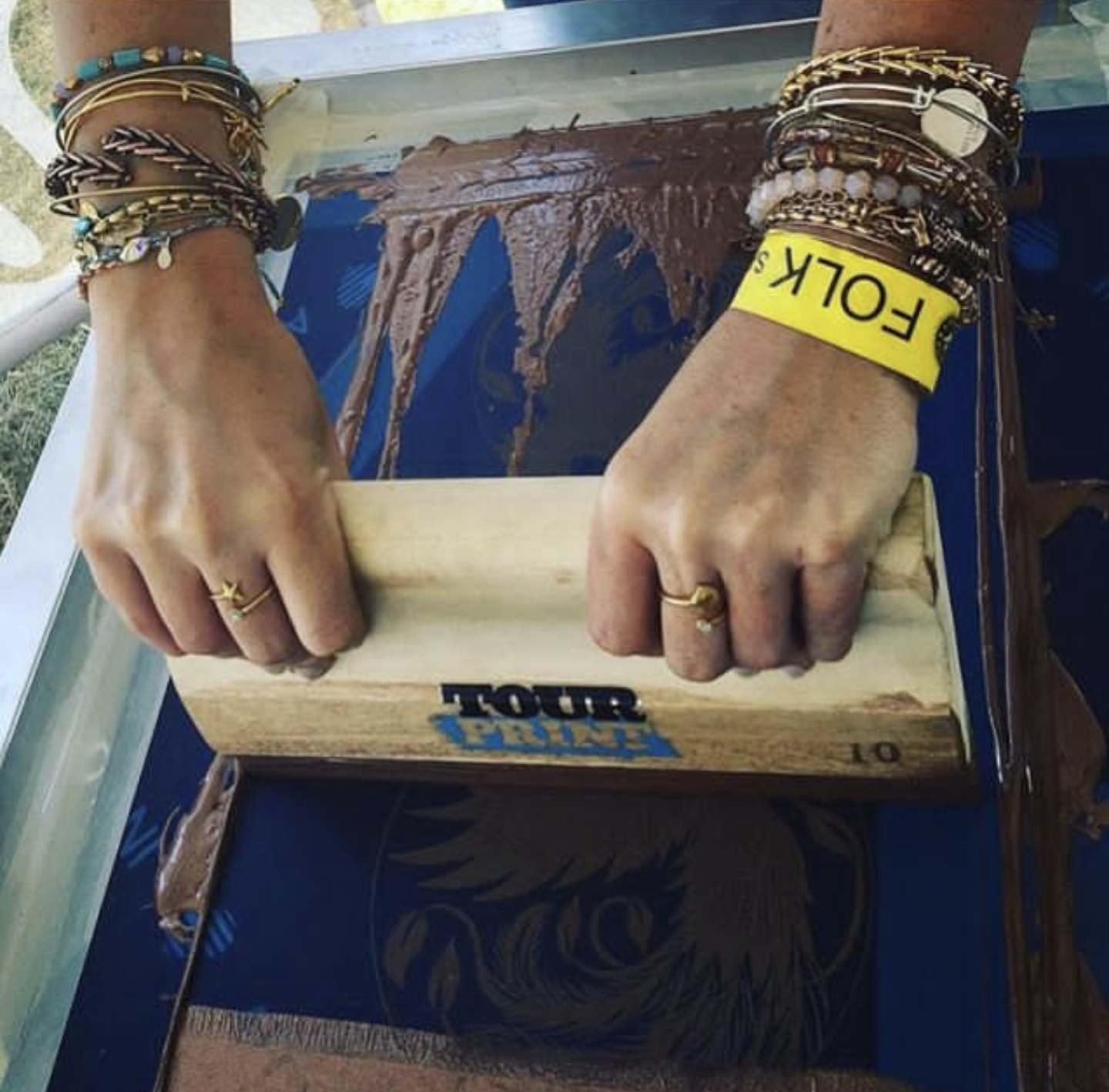Tour Print live screen printing event