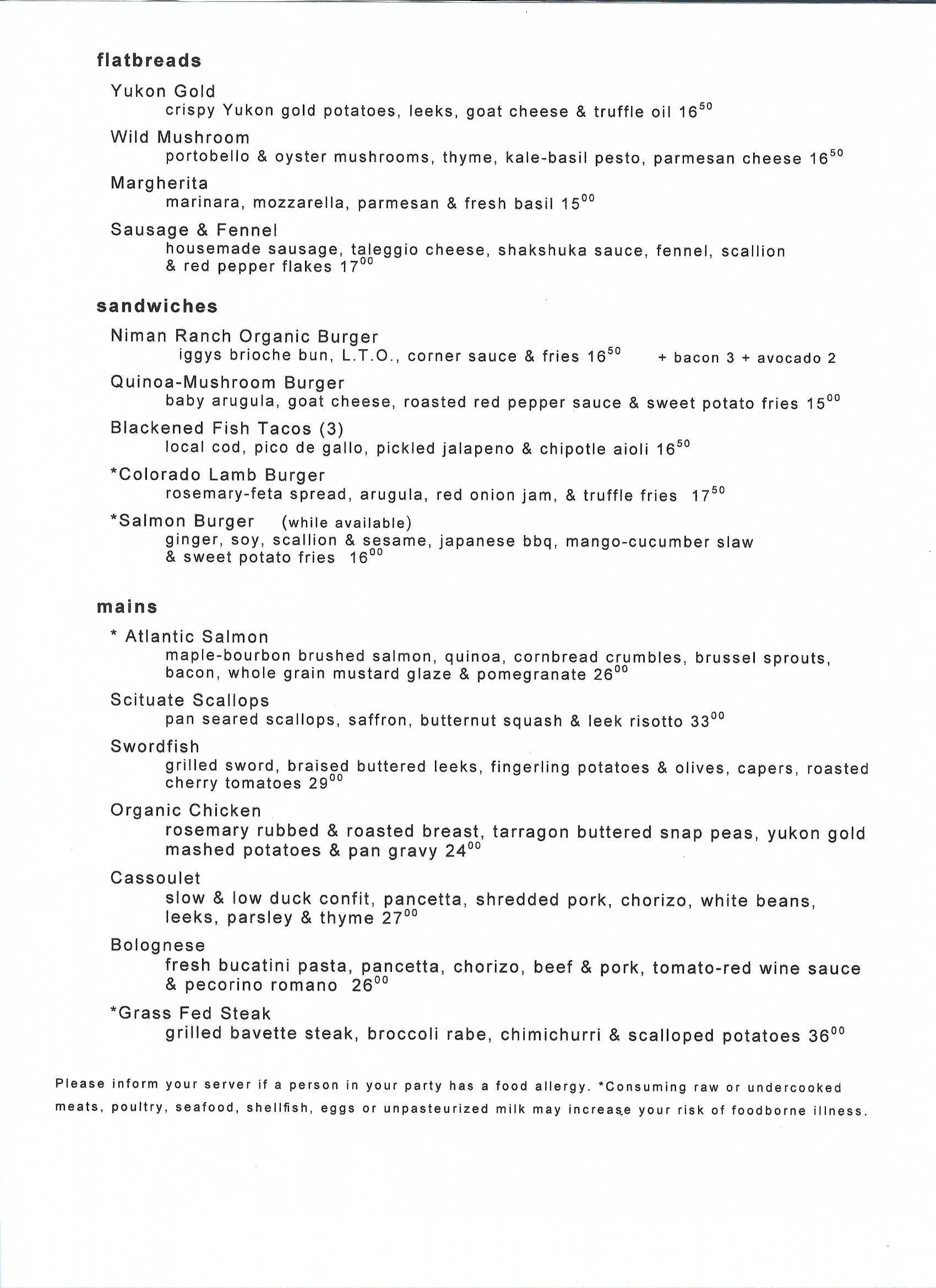 Dinner — The Corner Stop