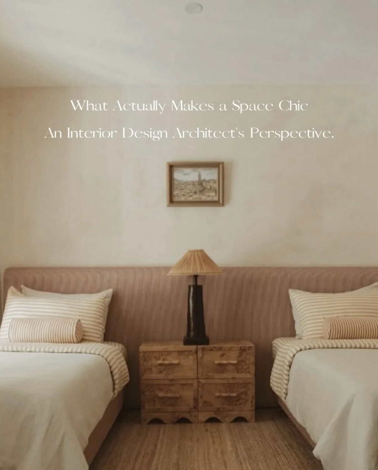 What actually makes a space feel chic isn&rsquo;t about trends. It&rsquo;s about how resolved the space is.

From lighting and materiality to what&rsquo;s deliberately left out, it&rsquo;s often the smaller decisions that define the overall quality.
