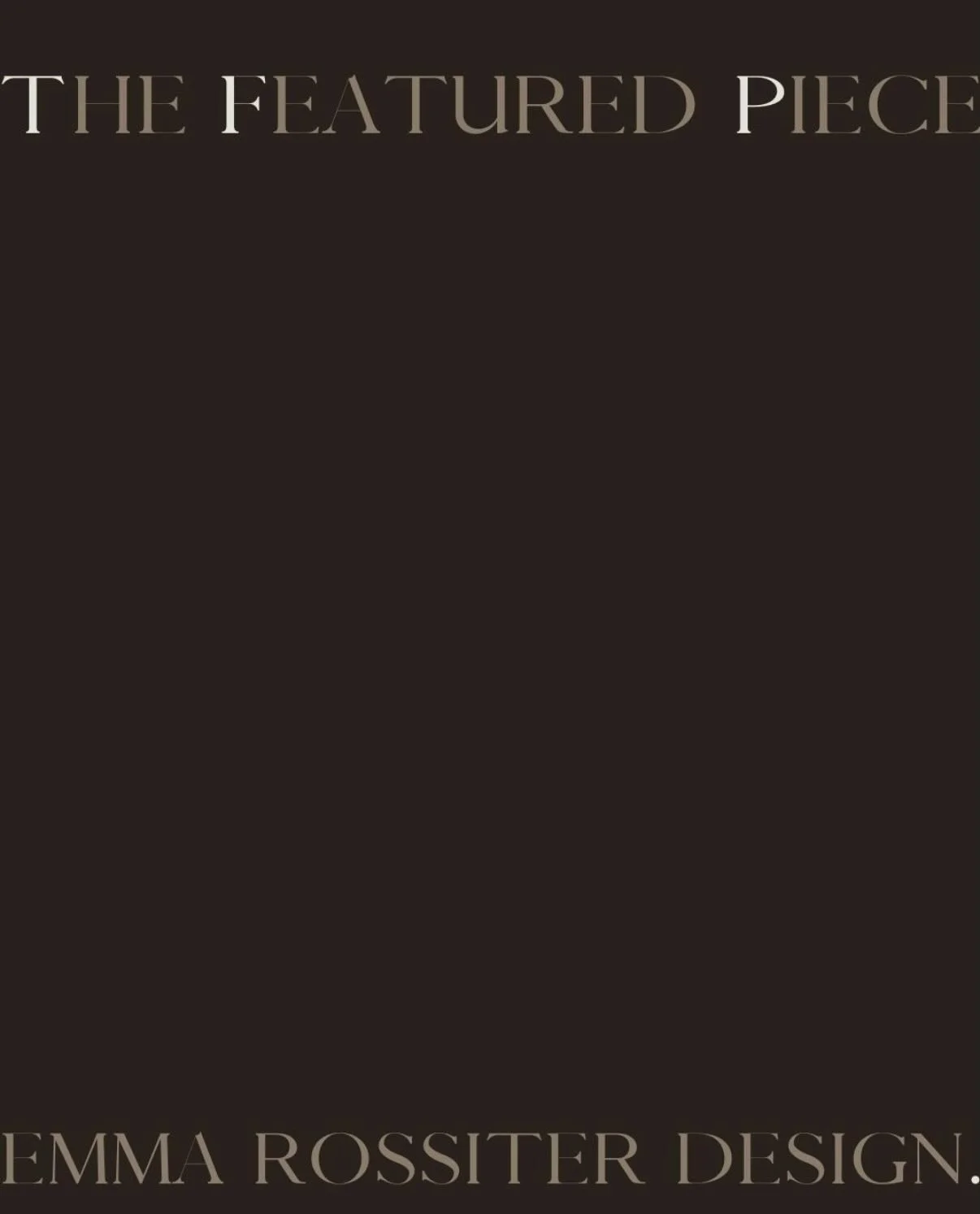 THE FEATURED PIECE 

A weekly selection of furniture and objects worth noting. 

Defined by form, material and craftmanship

#interiordesign#furnituredesign#designedit#thefeaturedpiece#crafteddesign